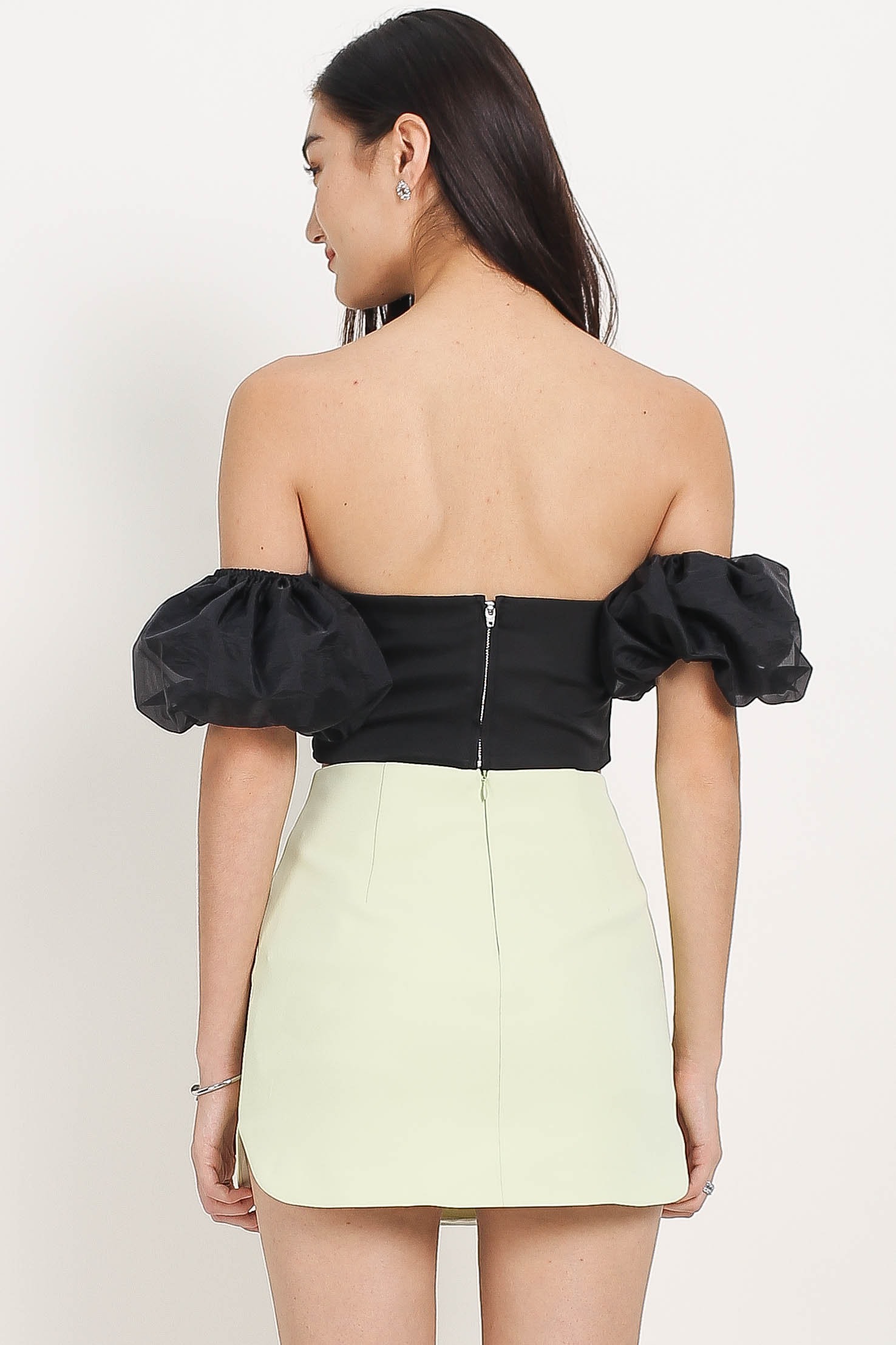 FIOARA FLARE SLEEVE BUSTIER (BLACK)