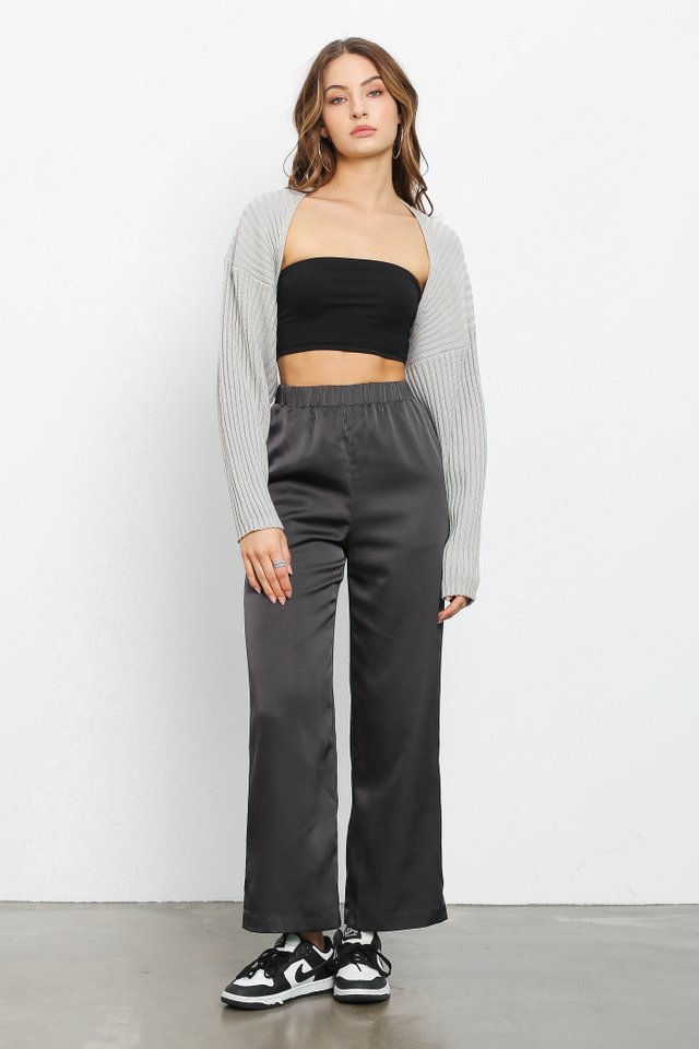 SILKY JOGGERS (CHARCOAL GREY)