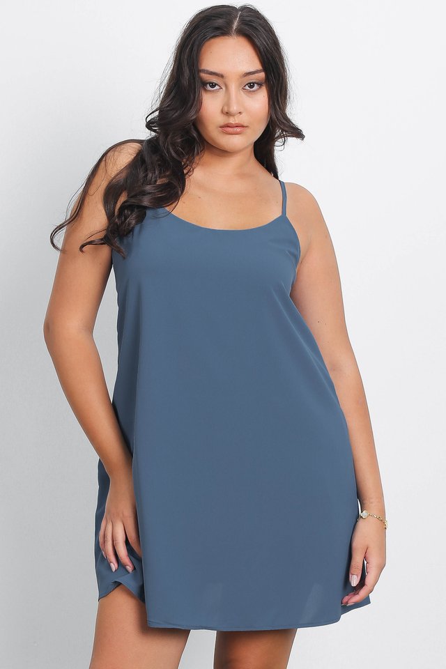 CARISSA CAMI SWING DRESS (AIRFORCE BLUE)
