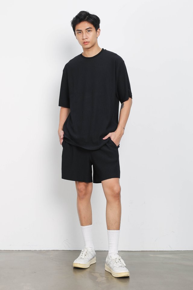 TOMMY TEXTURED SHIRT (BLACK)