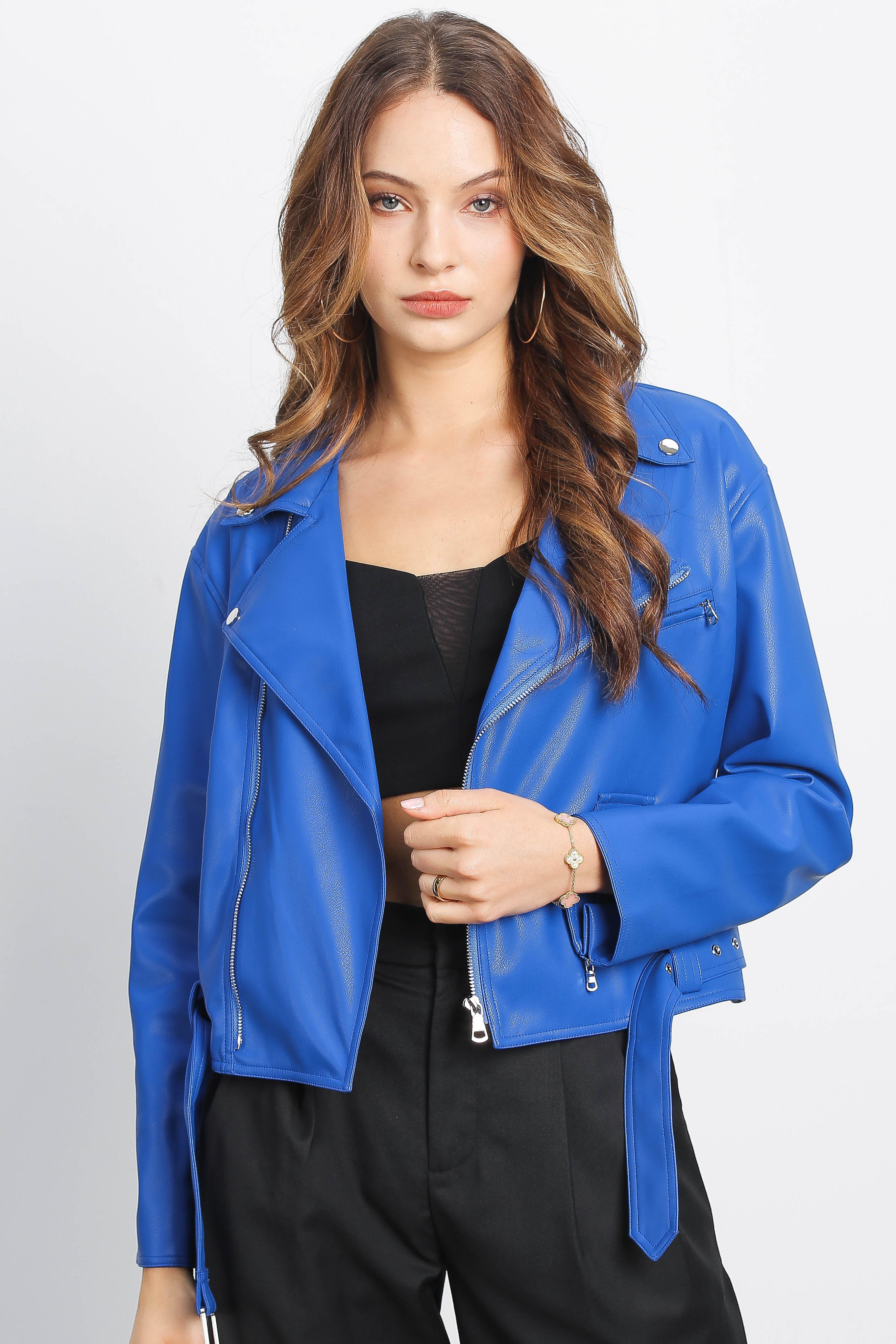 BENTLEY BIKER JACKET (COBALT)