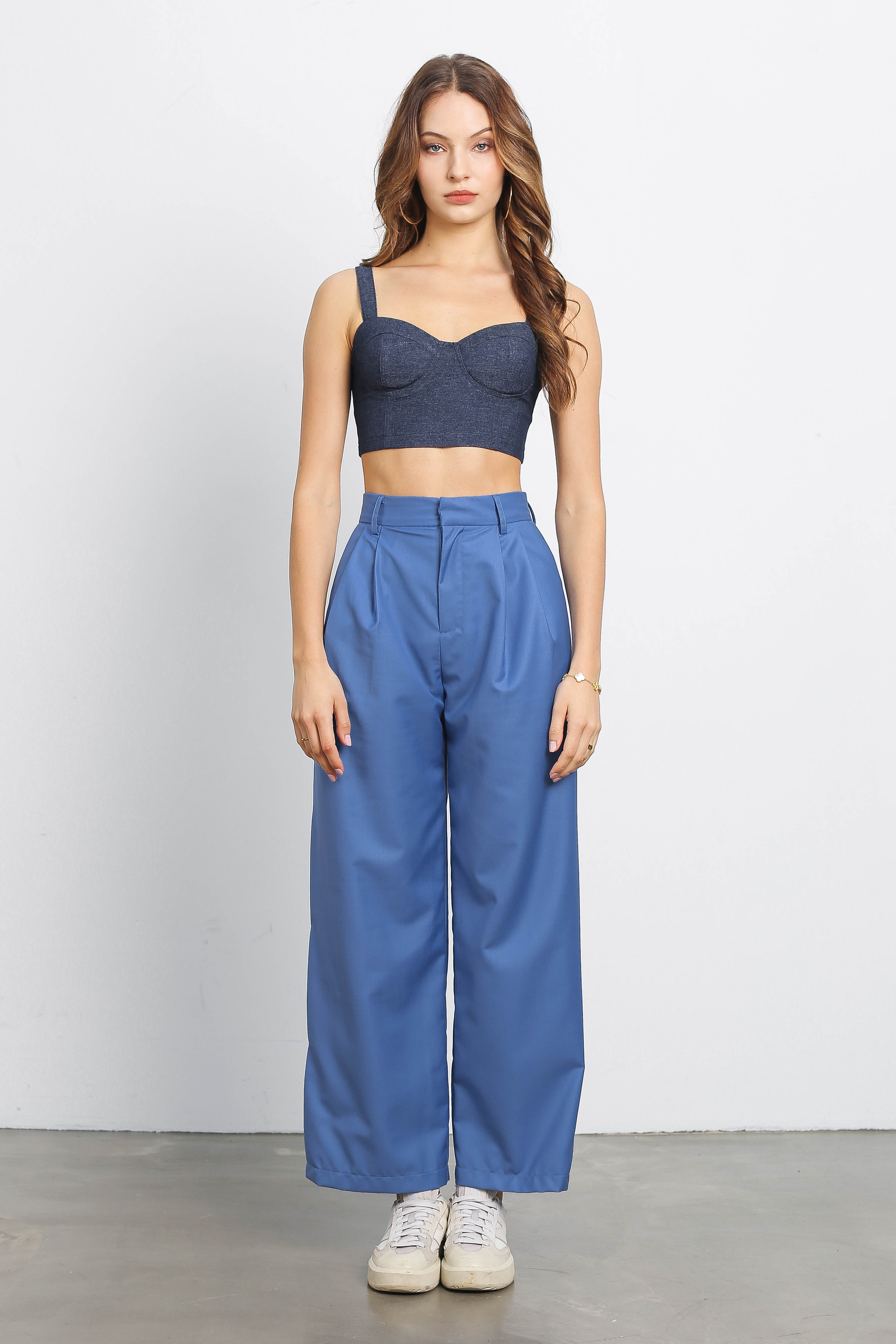 WINNER WIDE LEG PANTS (AZURE BLUE)