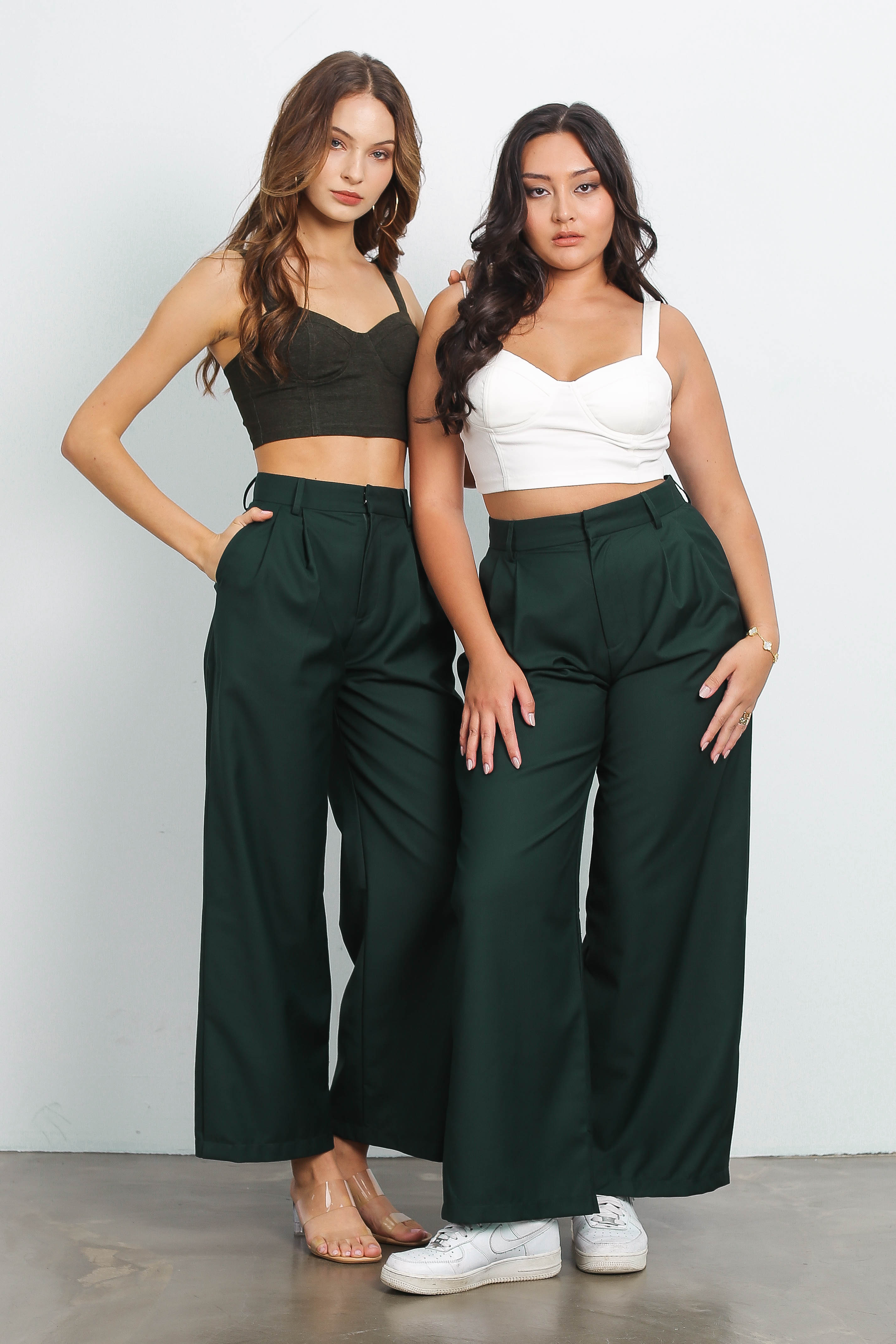 WINNER WIDE LEG PANTS (MIDNIGHT EMERALD) 