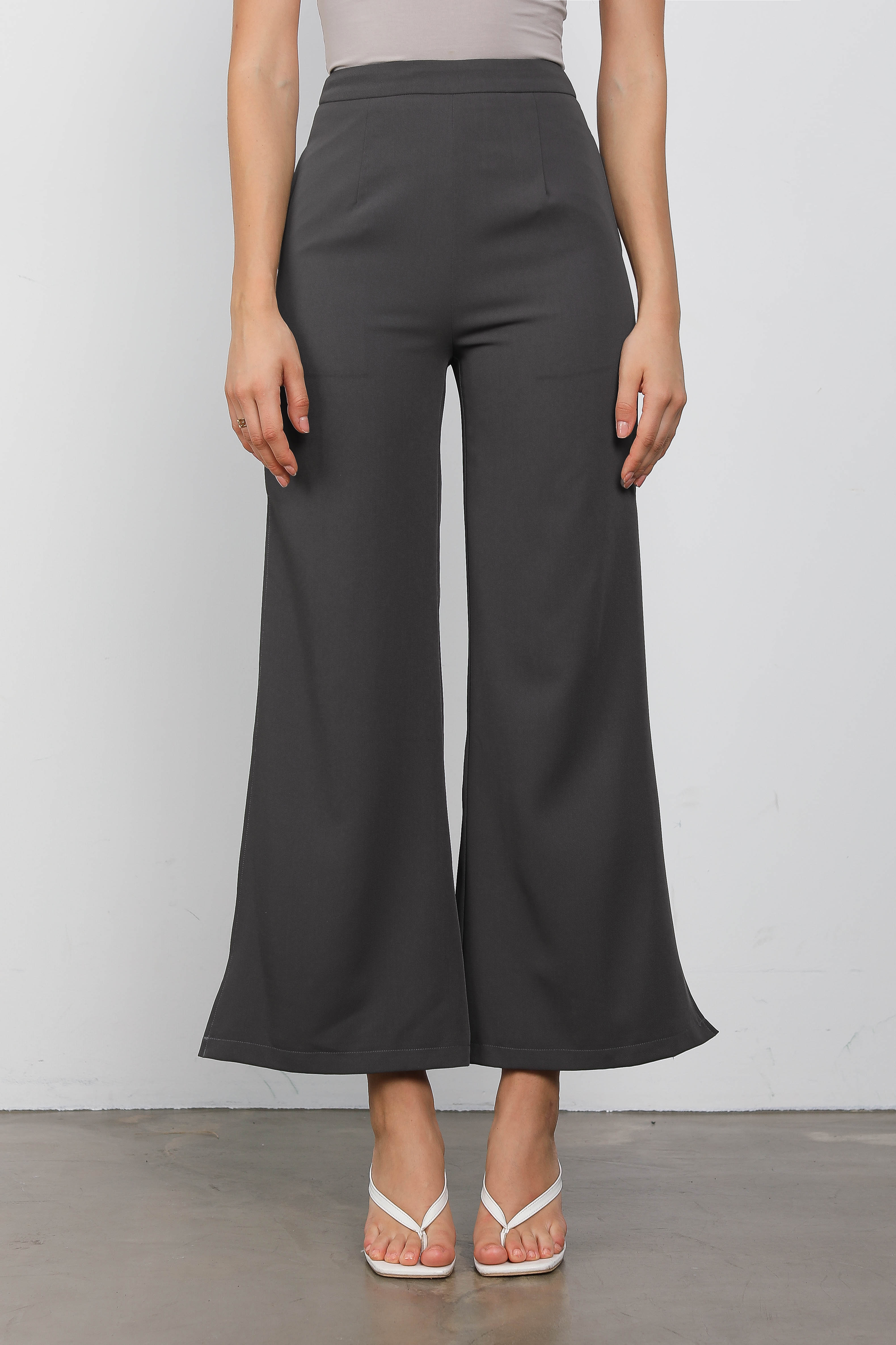 TYSON THIGH SLIT PANTS (GREY)