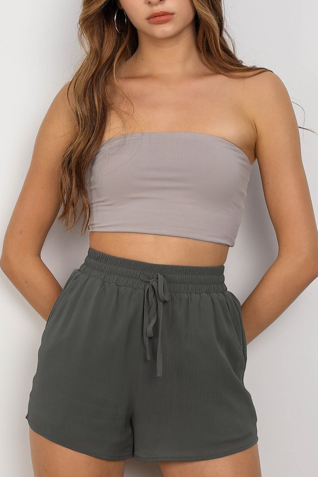 CROPPED TUBE PADDED TOP (CLAY) 