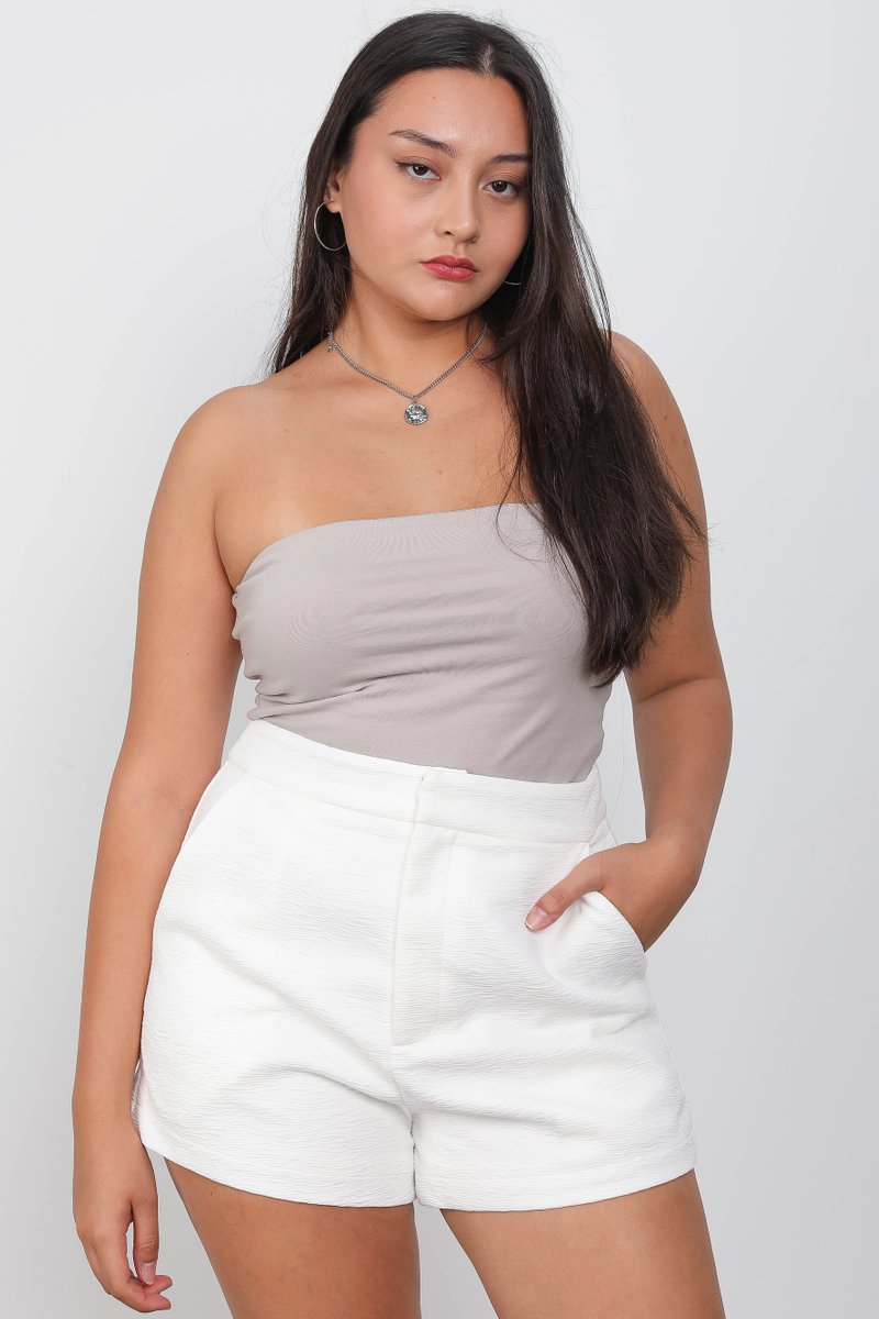 LONG PADDED TUBE TOP (CLAY)