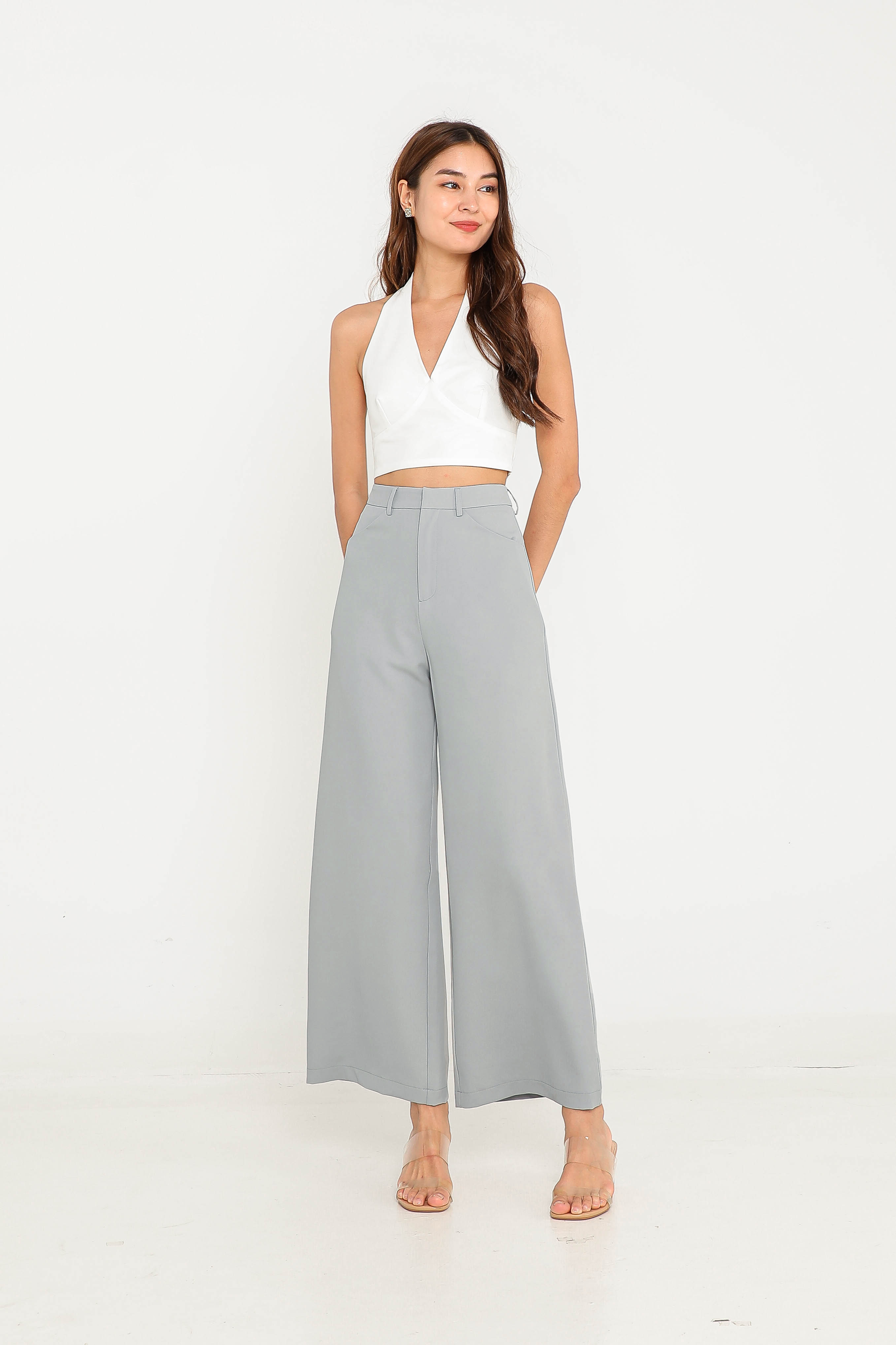 SHANE STRAIGHT LEG PANTS (LIGHT GREY)