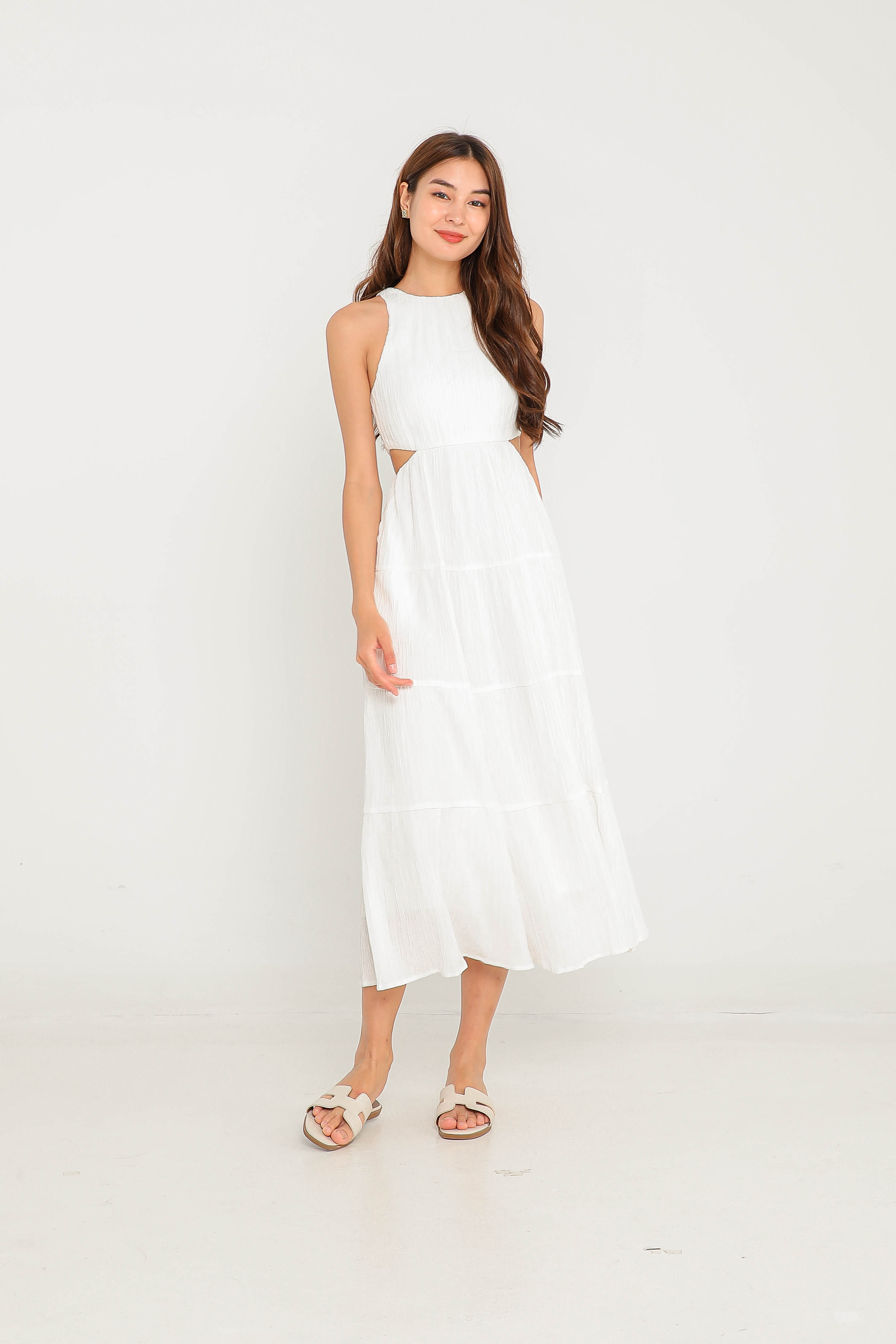 CHARLOTTE CUT OUT DRESS (WHITE)