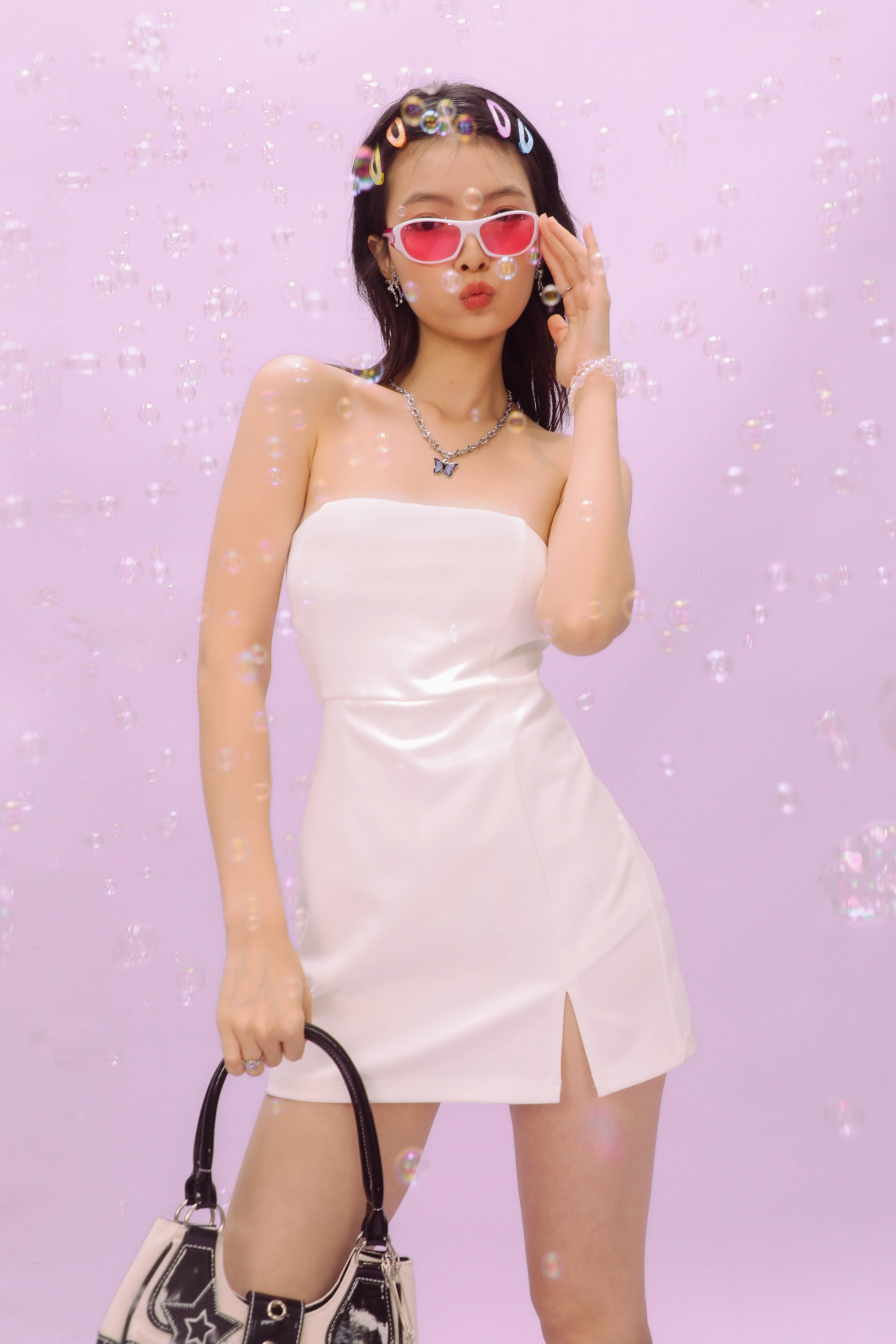 TOVIA TUBE ROMPER DRESS (WHITE)