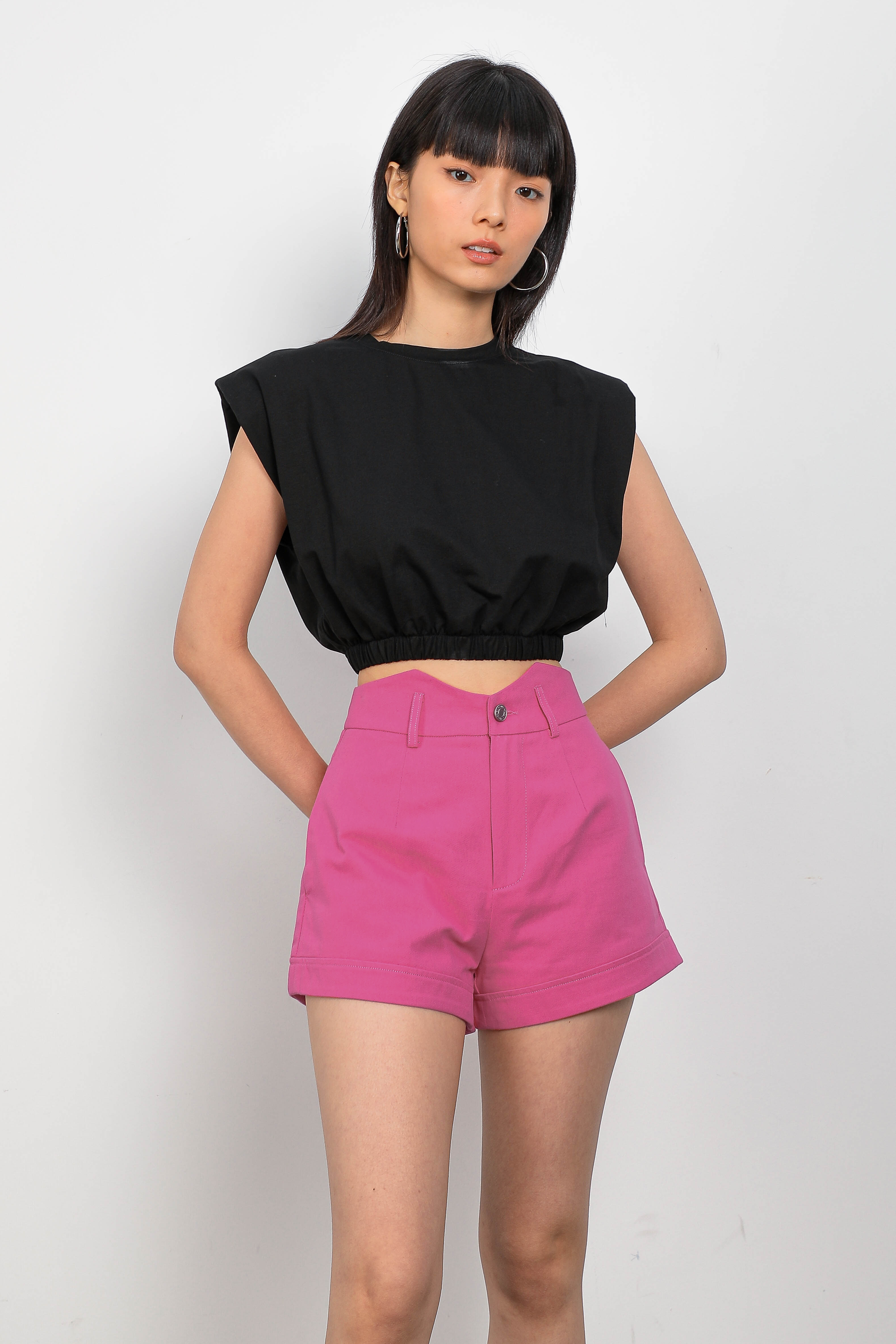 MICAH M WAIST SHORTS (HOT PINK)