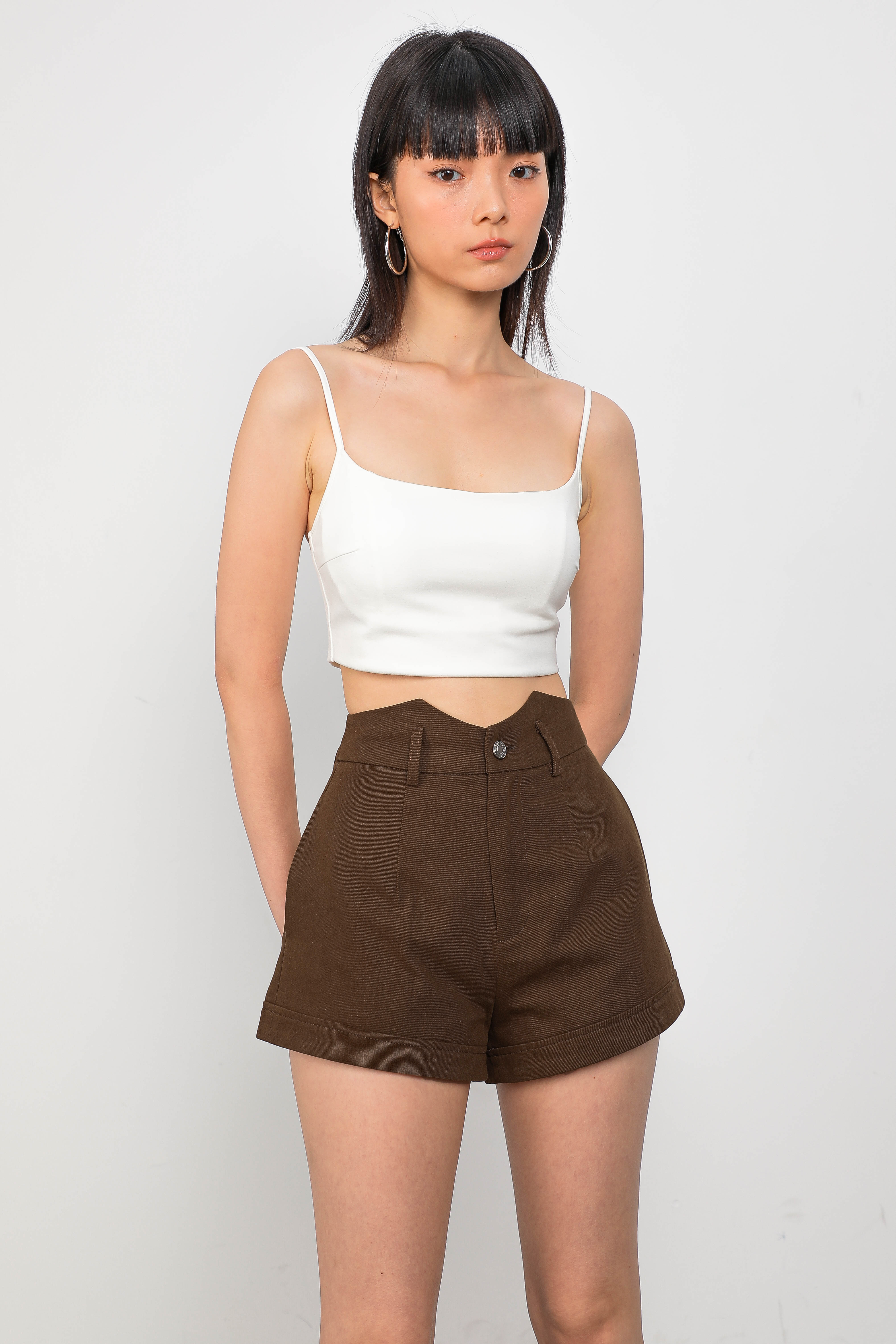 MICAH M WAIST SHORTS (CHOCOLATE BROWN)