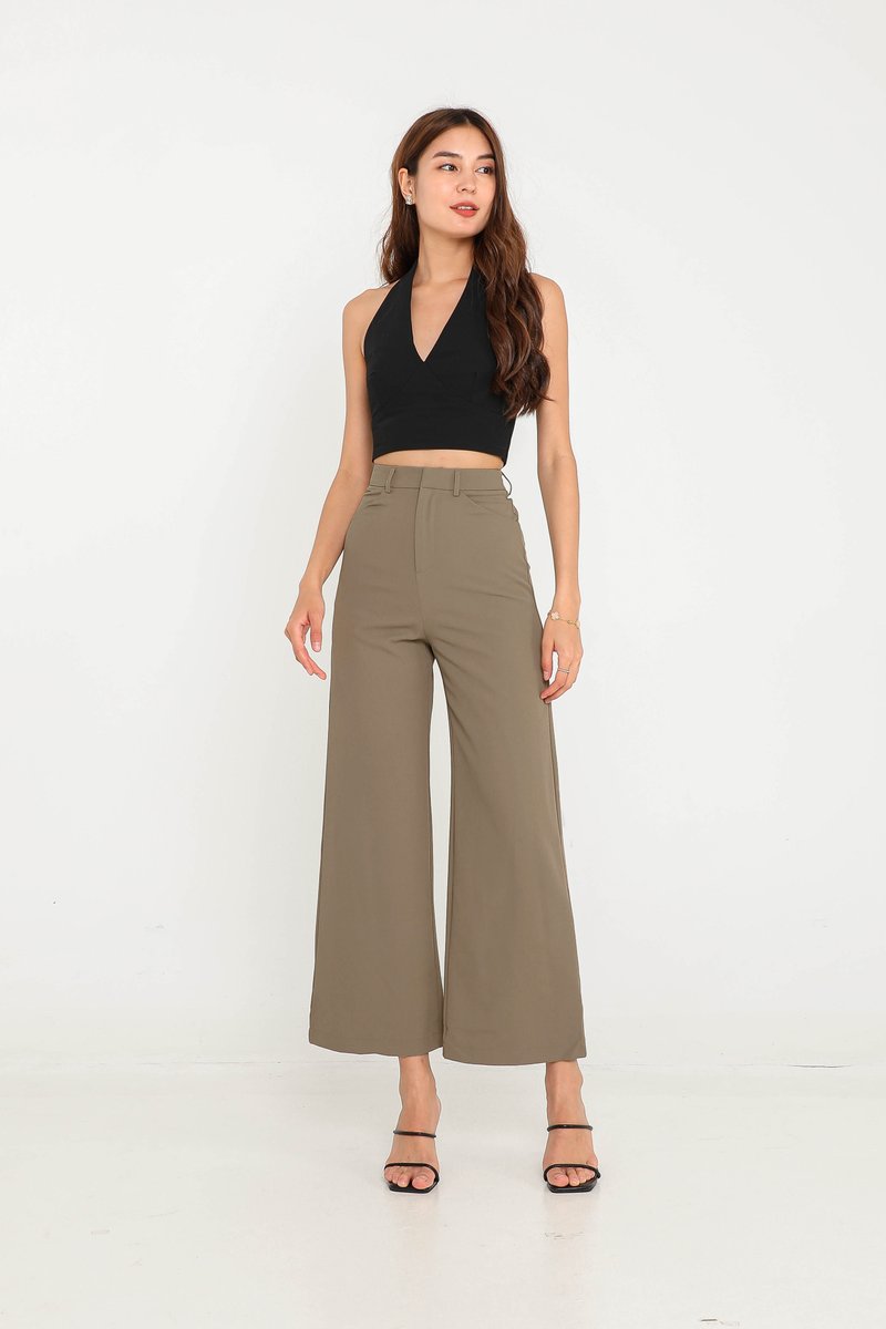 Next wide clearance leg cropped trousers