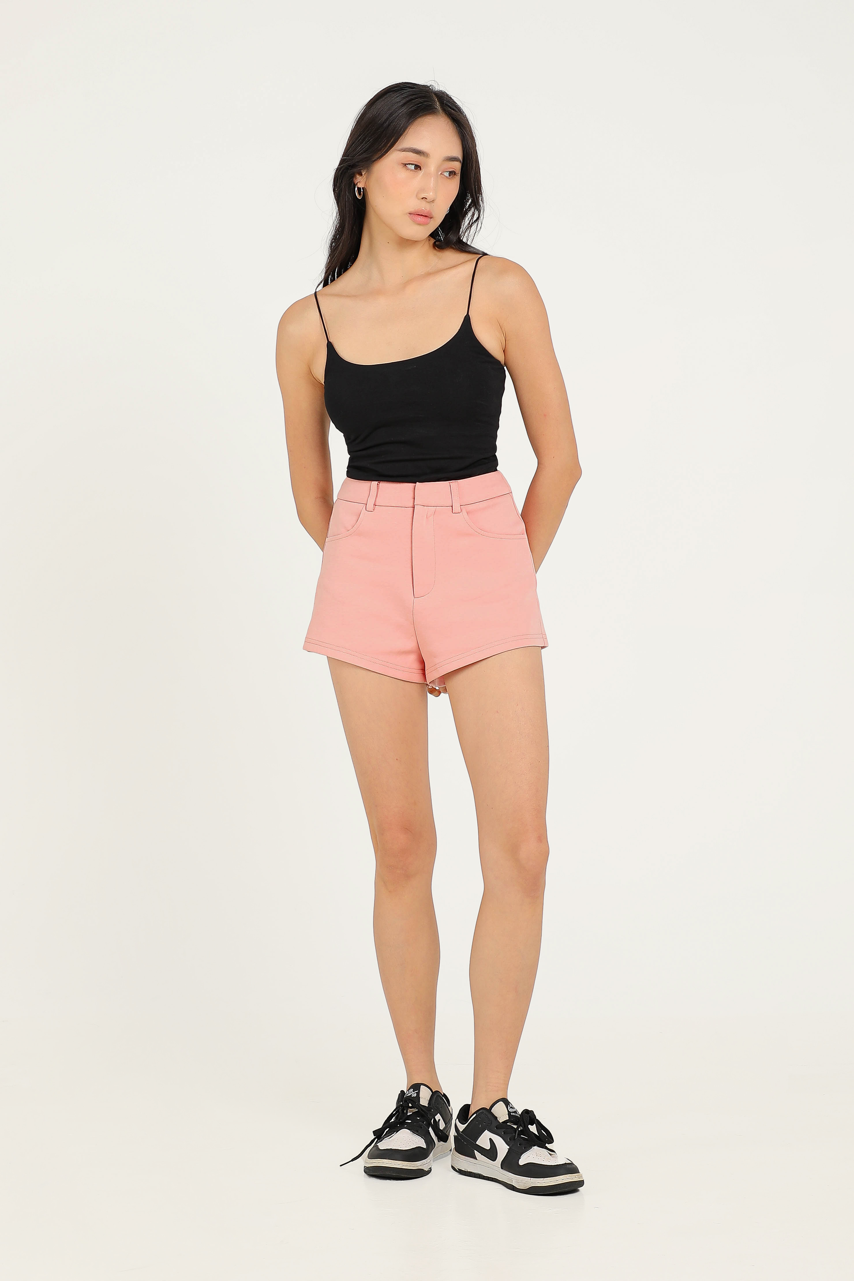 SONY SLANTED HEM SHORTS (PINK)