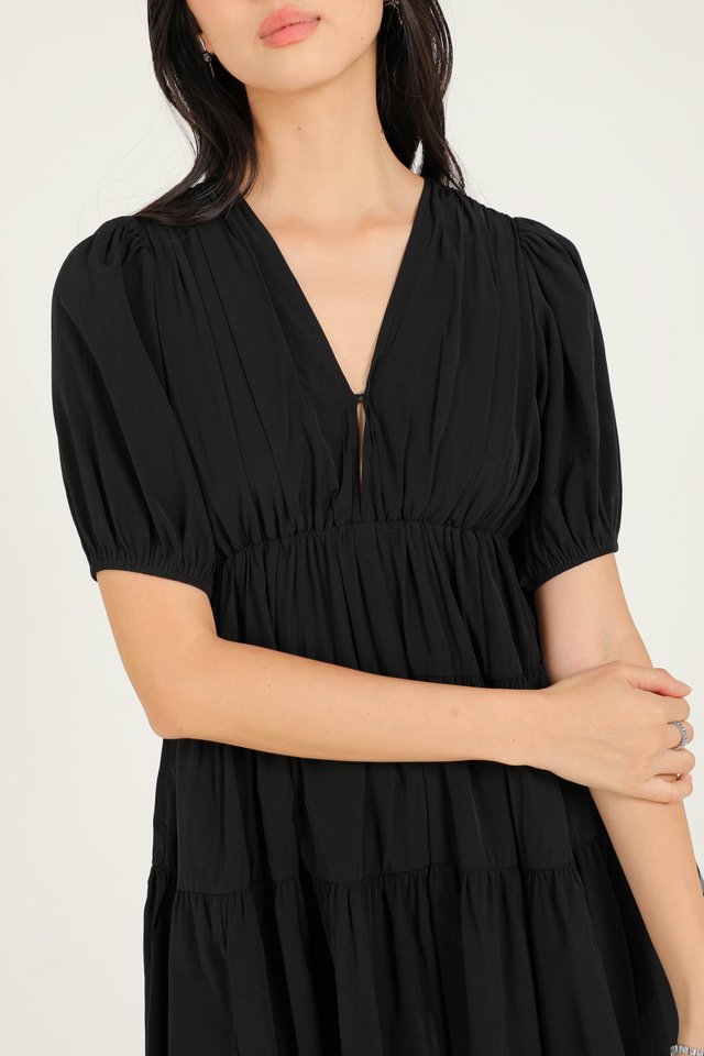 BAMBI BABYDOLL ROMPER DRESS (BLACK)