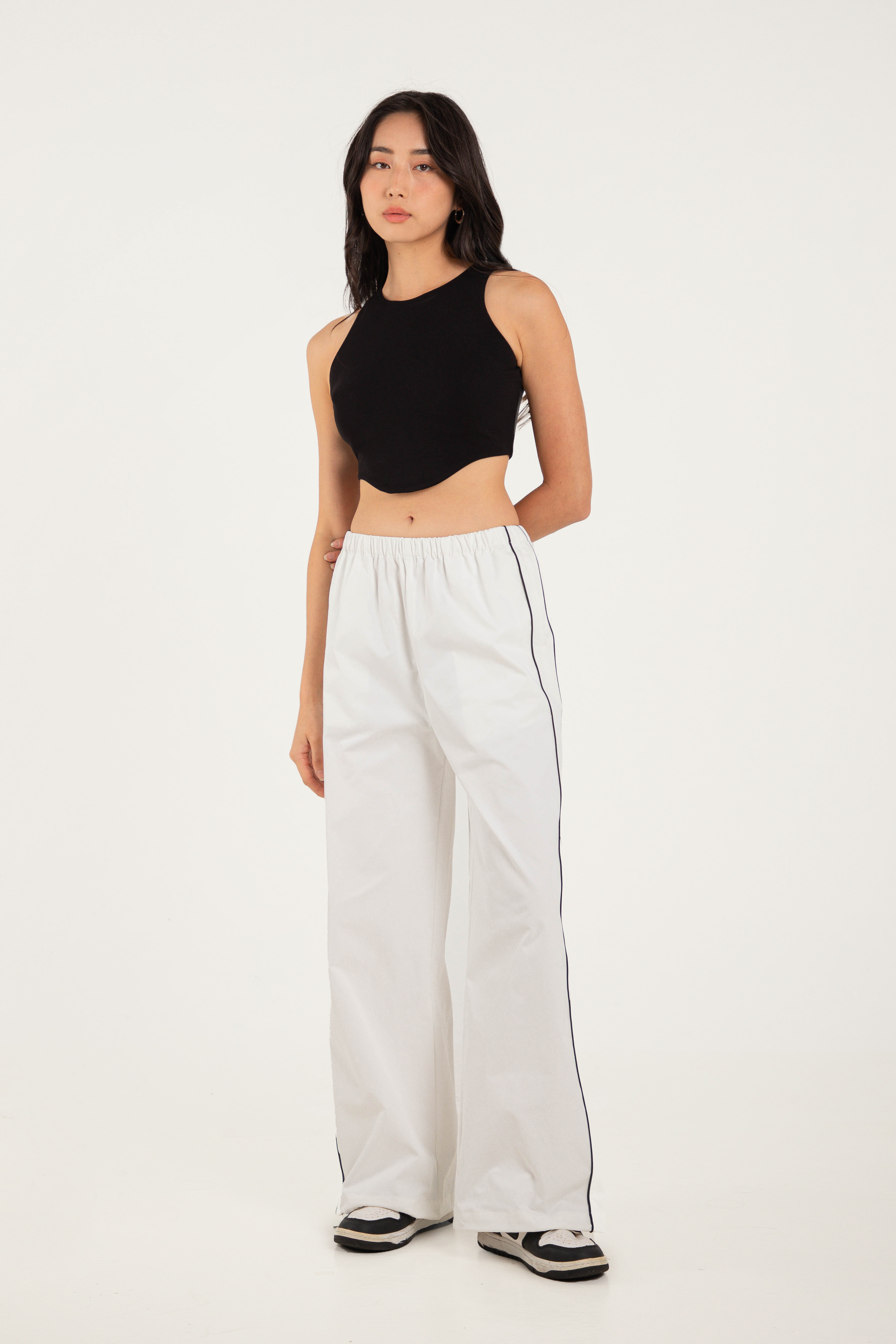 PIPE PARACHUTE PANTS (WHITE)