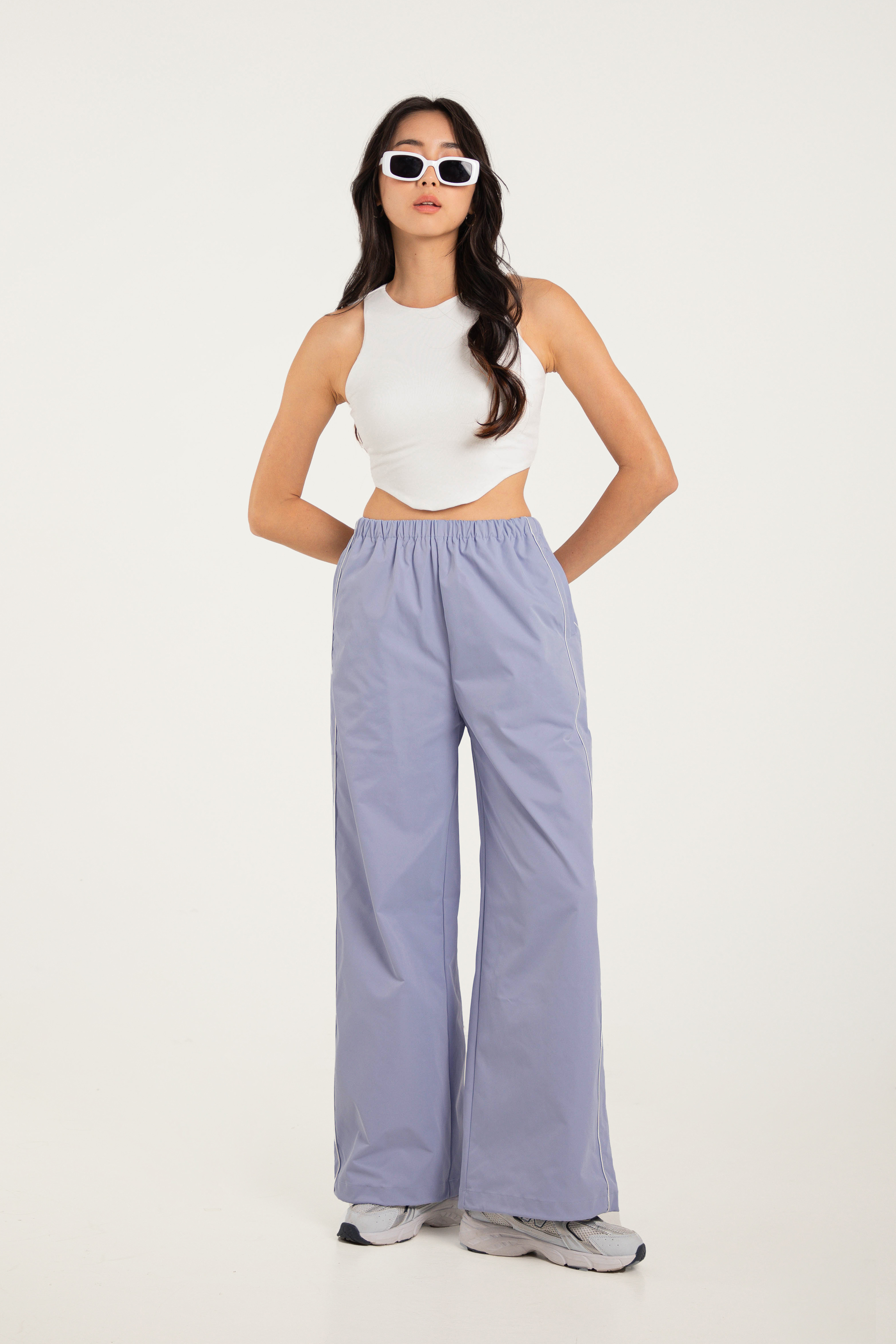 PIPE PARACHUTE PANTS (LAVENDER BLUE)