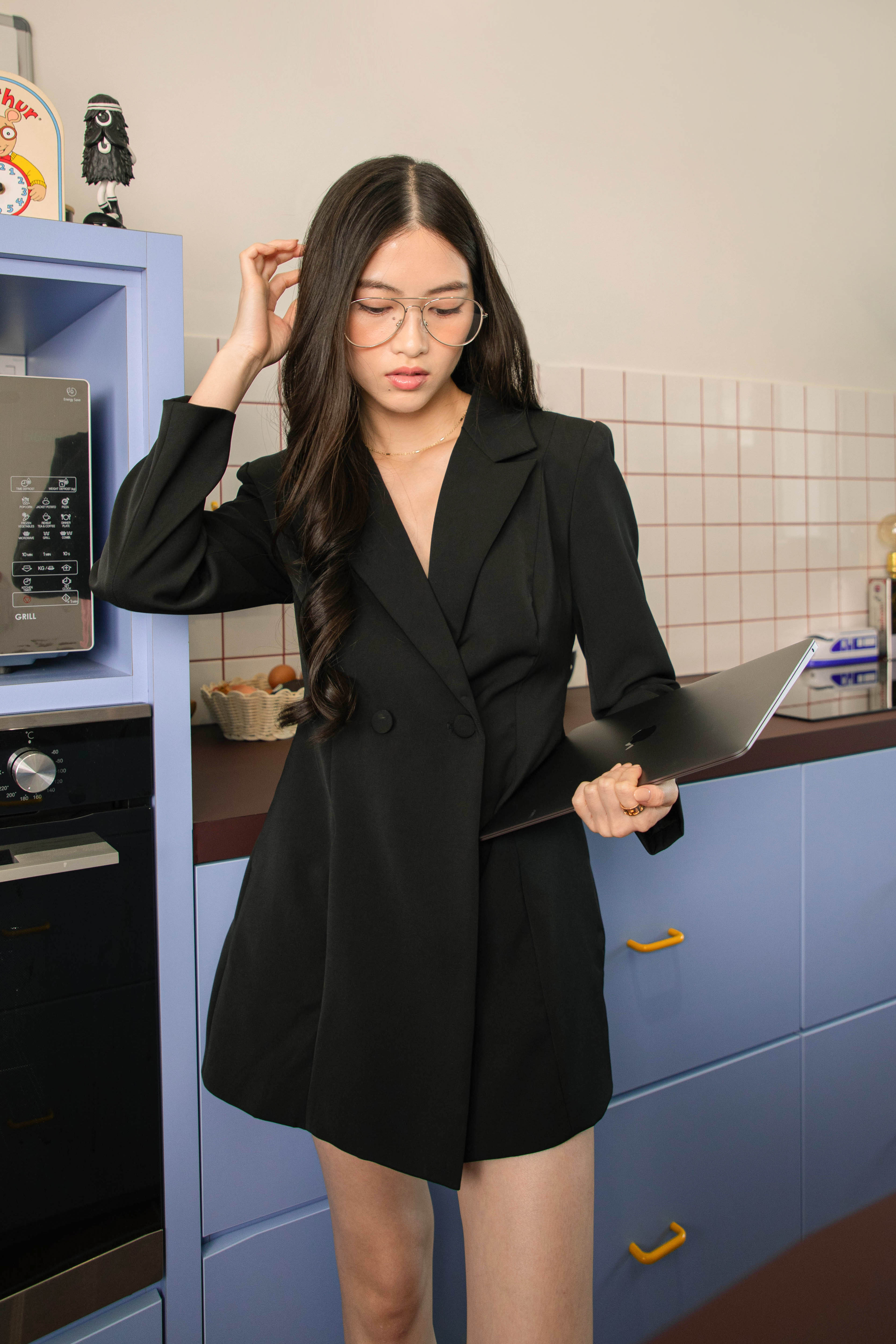 BLAIR BLAZER DRESS (BLACK) 