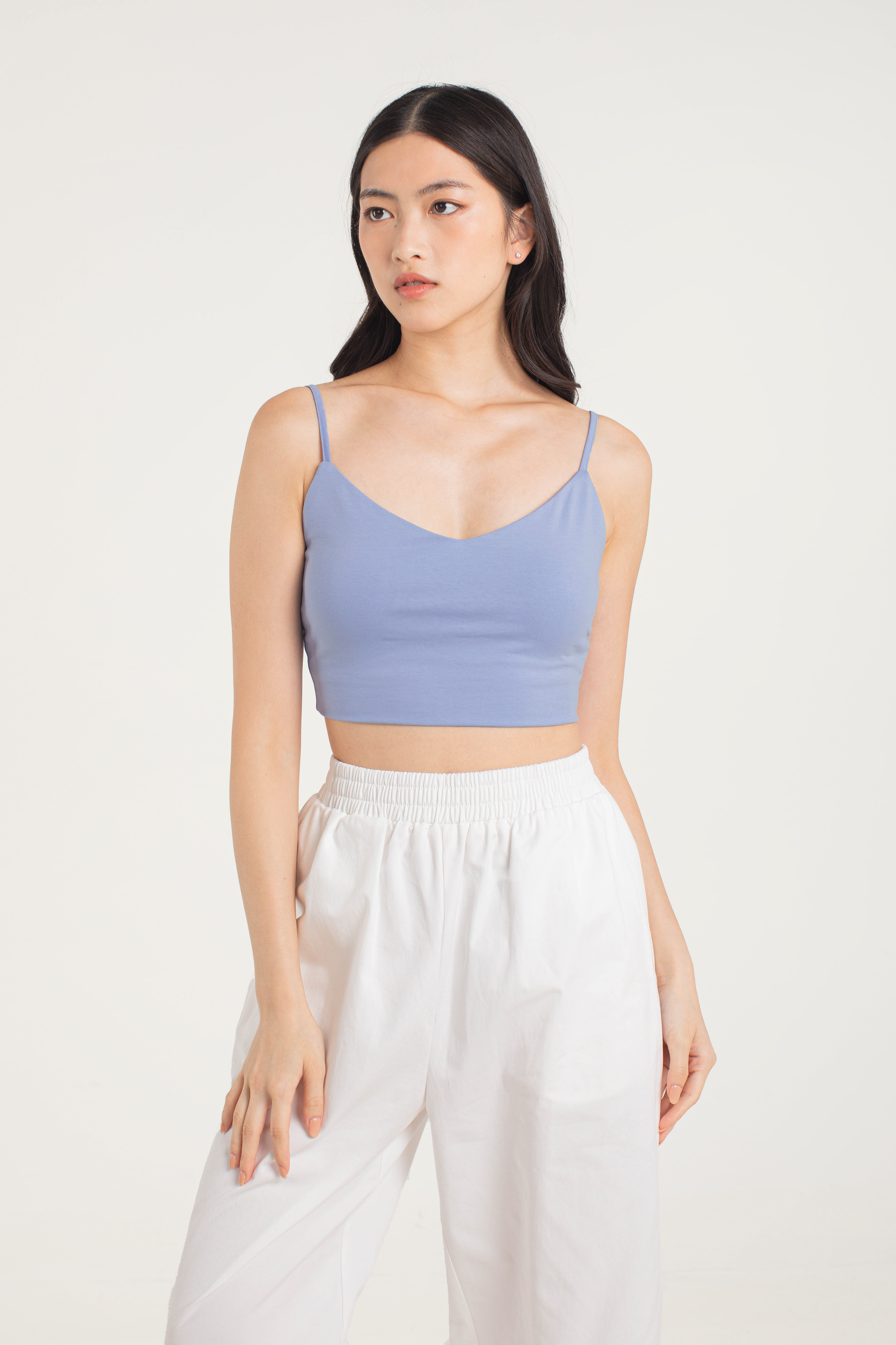 V-NECK V-BACK TOP (PERIWINKLE)