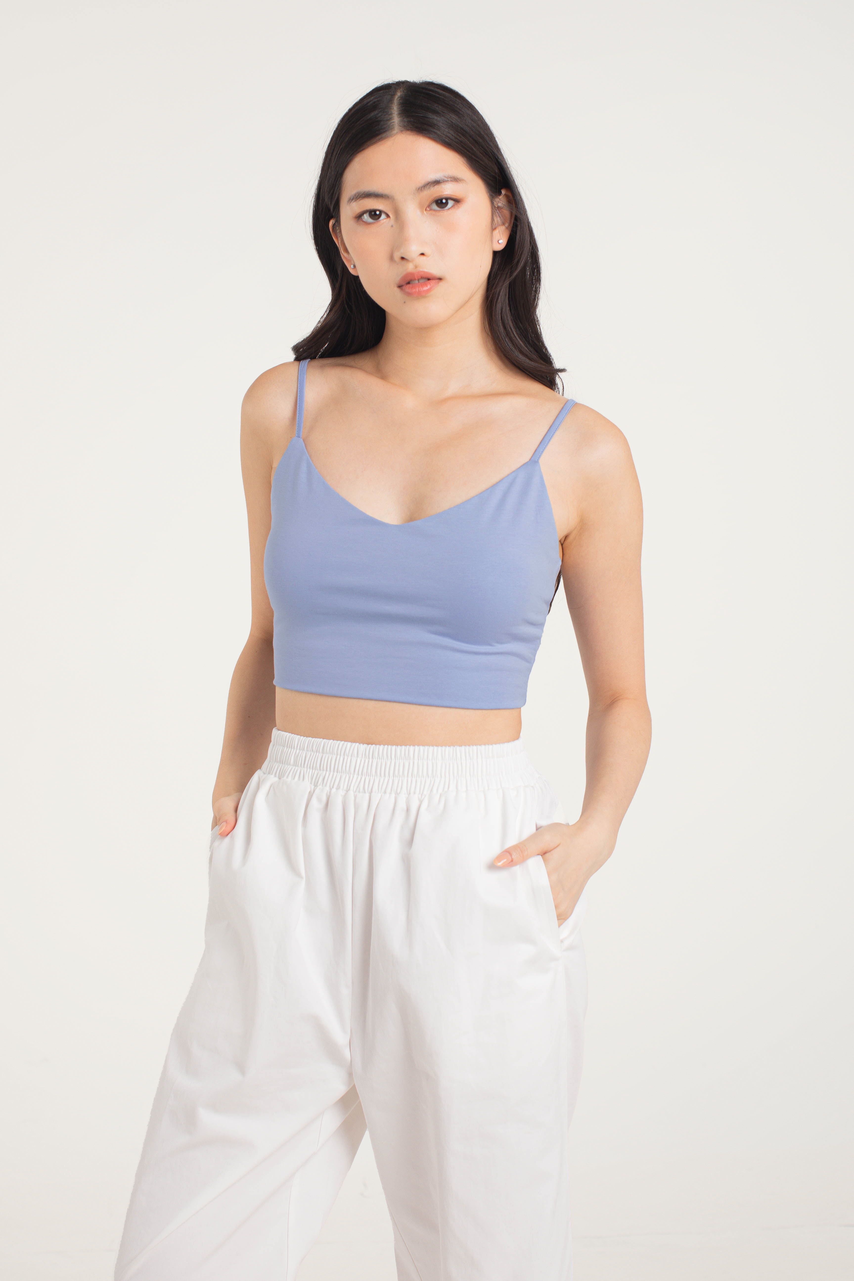 V-NECK V-BACK TOP (PERIWINKLE)