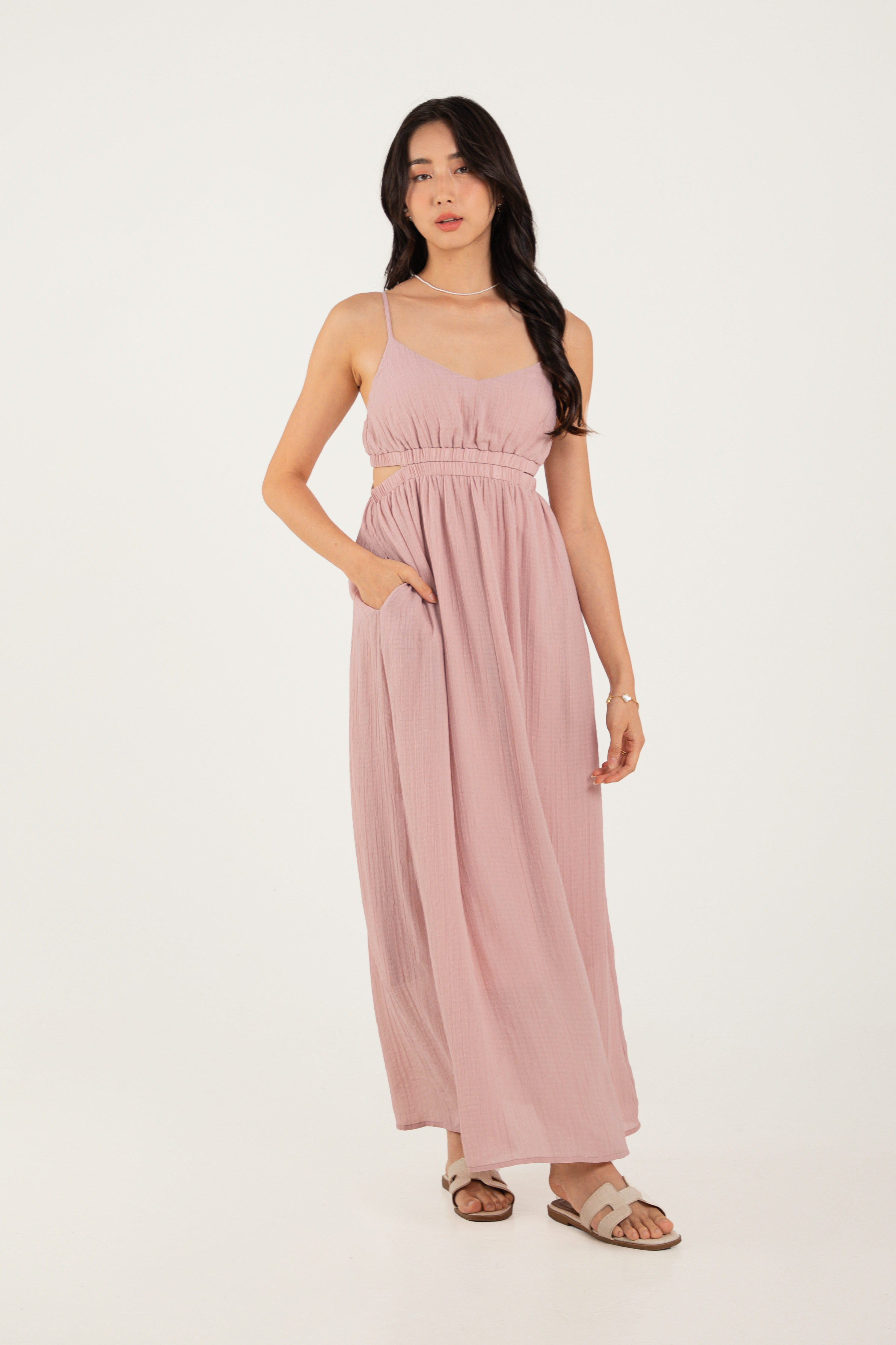 CHARMAINE CUT IN MAXI (PINK)