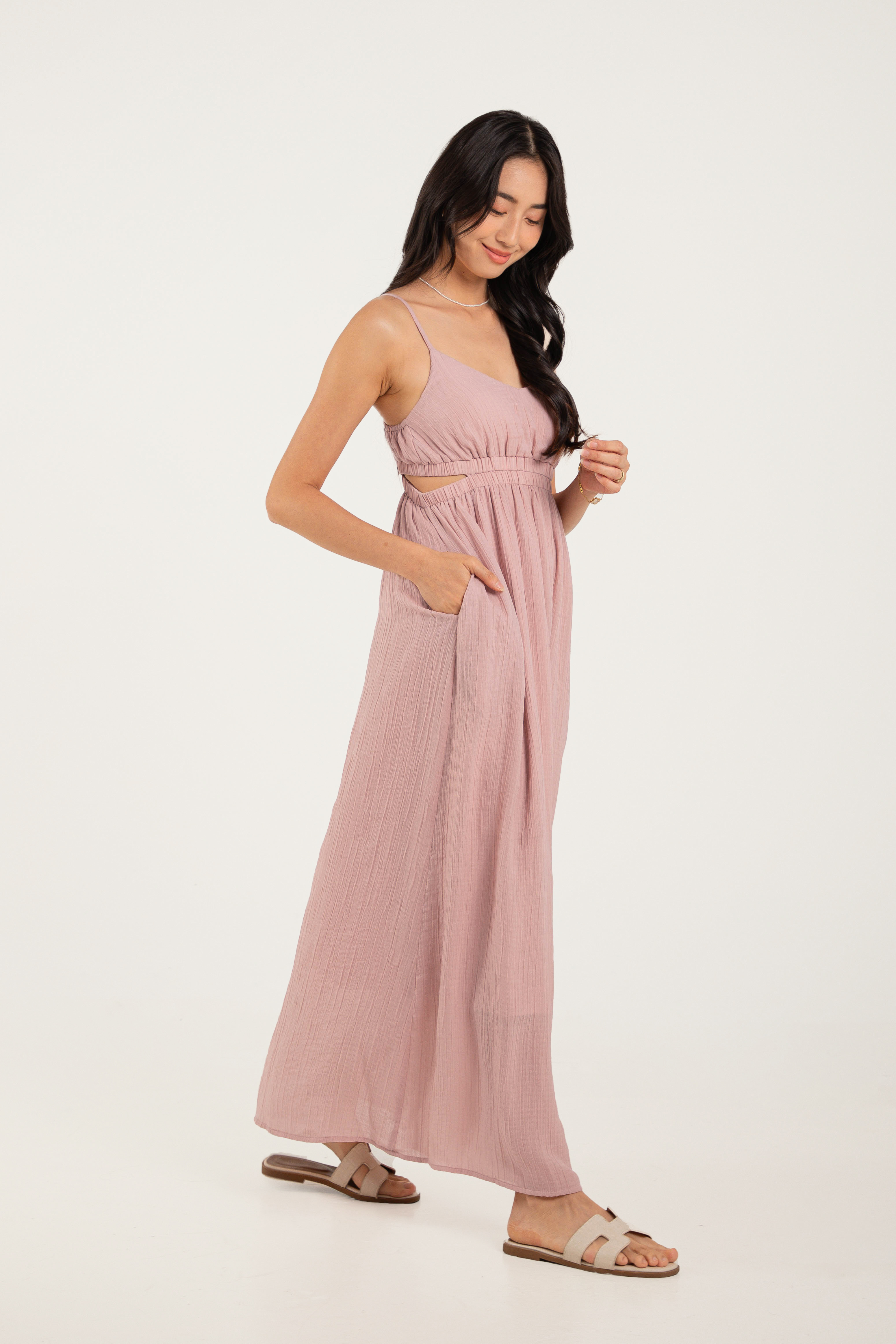 CHARMAINE CUT IN MAXI (PINK)