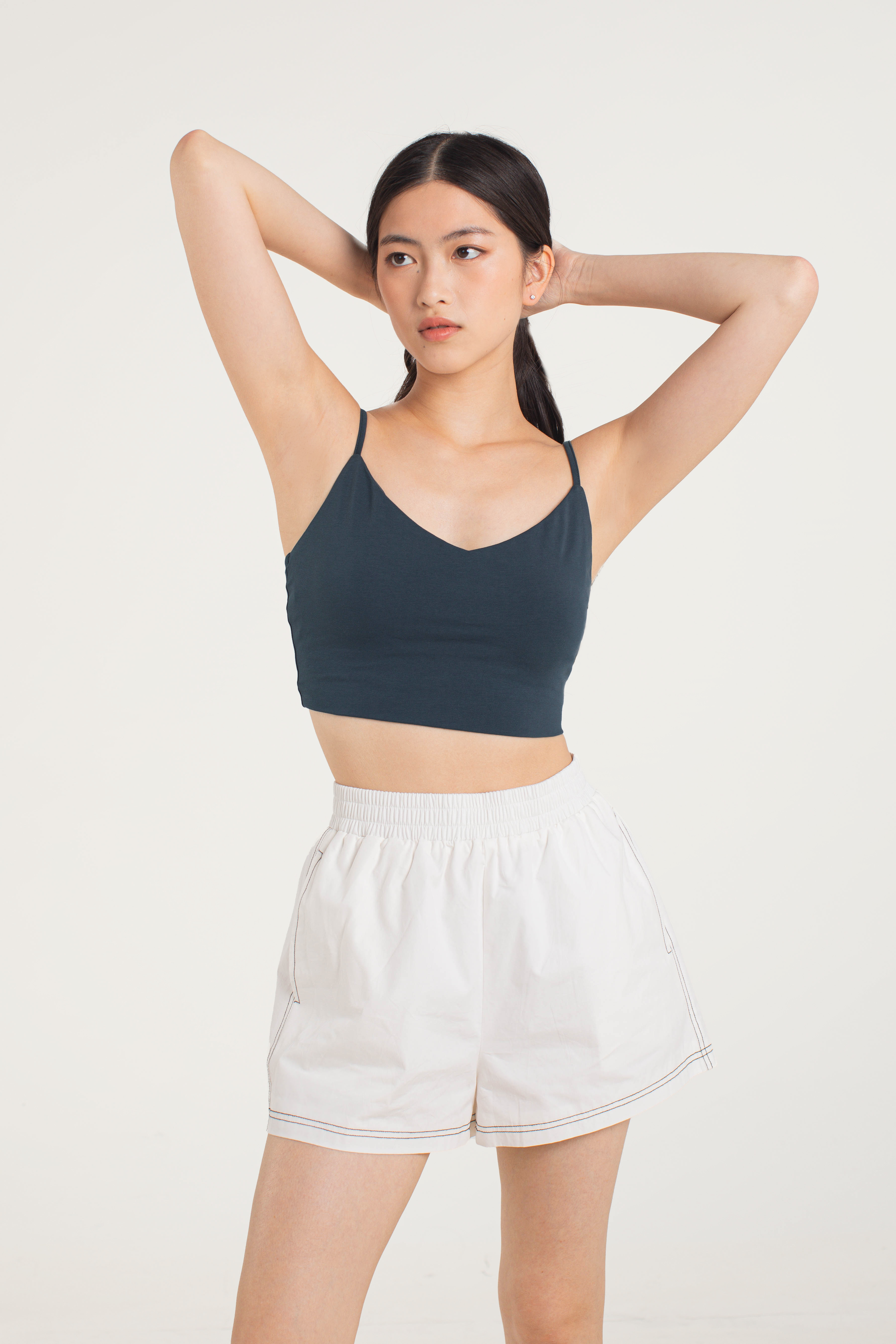 V-NECK V-BACK TOP (AEGEAN BLUE)