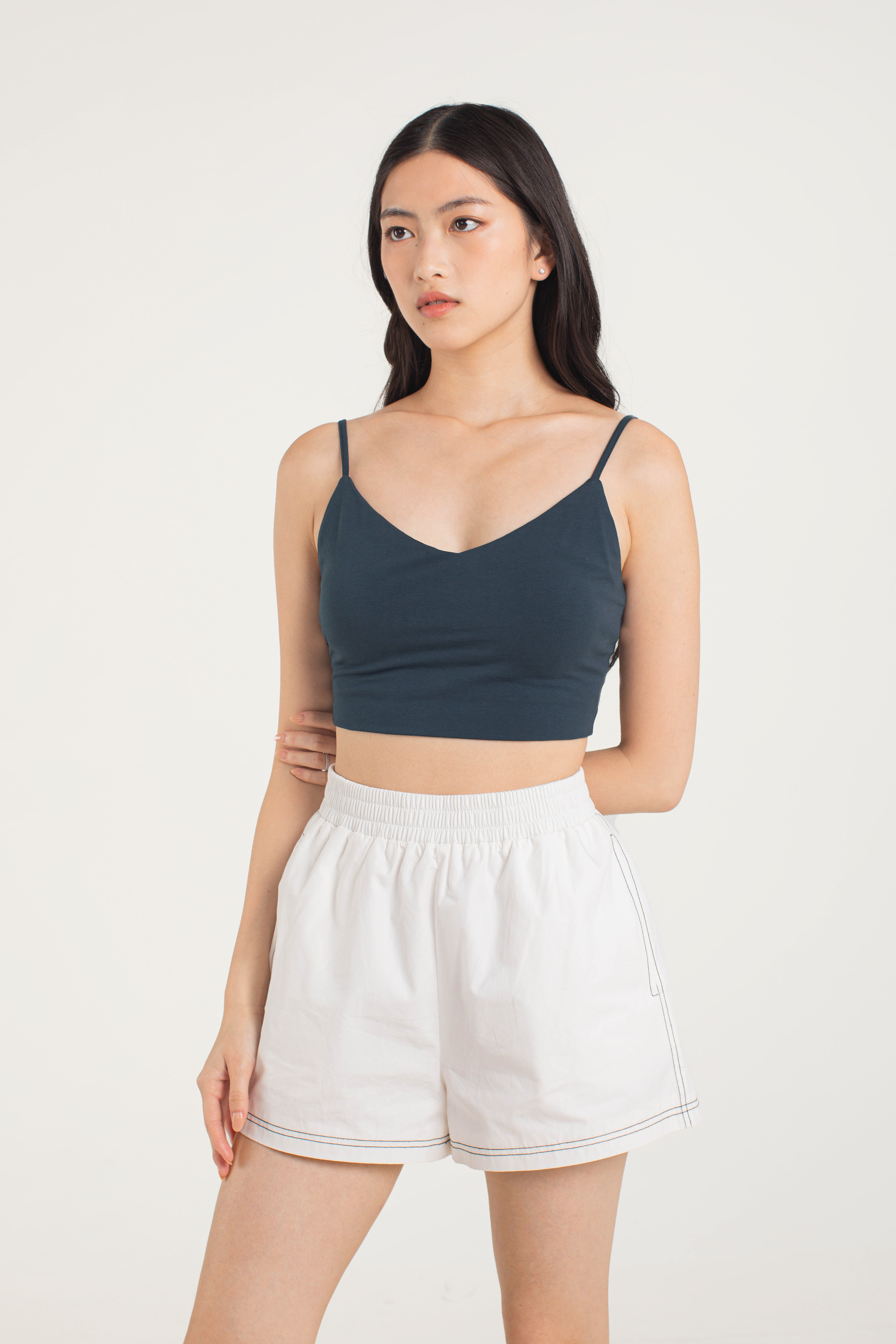 V-NECK V-BACK TOP (AEGEAN BLUE)