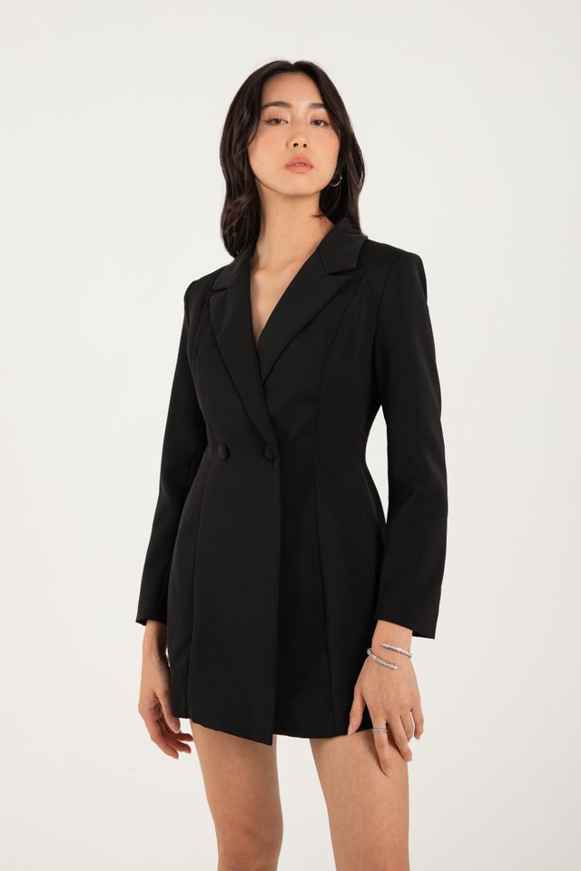 *BACKORDER* BLAIR BLAZER DRESS (BLACK) 