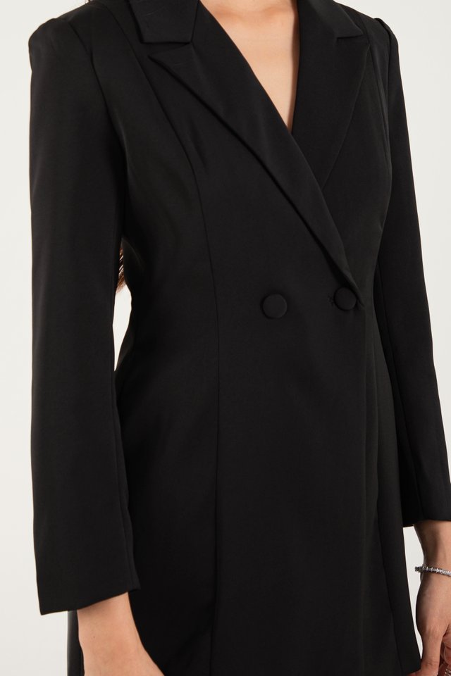 *BACKORDER* BLAIR BLAZER DRESS (BLACK) 