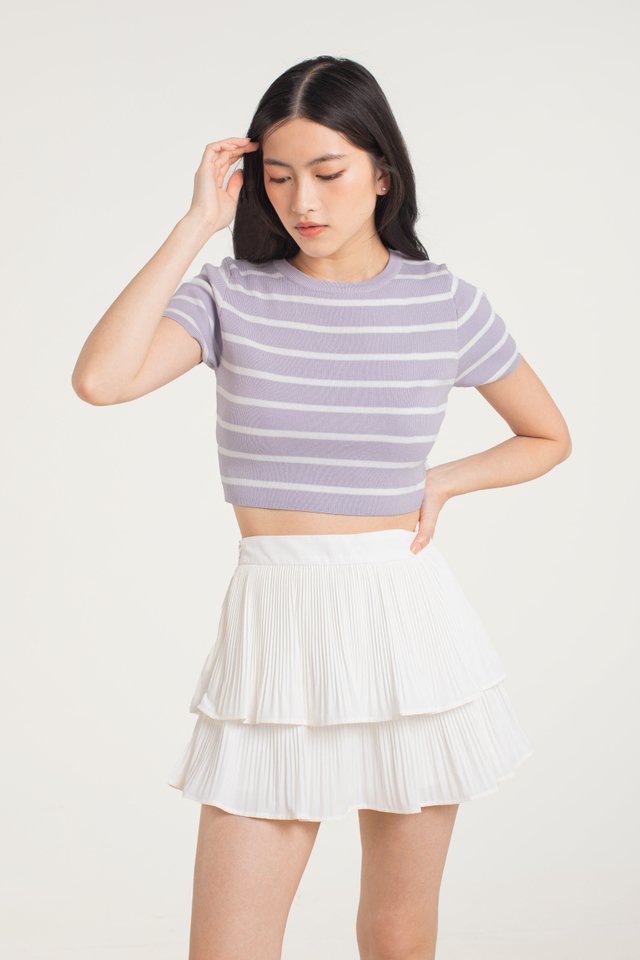 KELSON KNITTED STRIPE TEE (LILAC) 