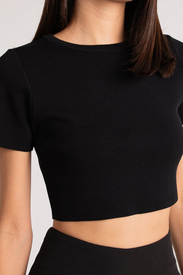 BBY BABY KNITTED TOP (BLACK) 