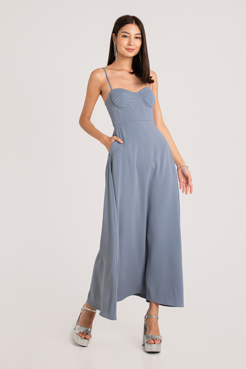 I'LL FOLLOW YOU FLOWY DRESS (BLUE)