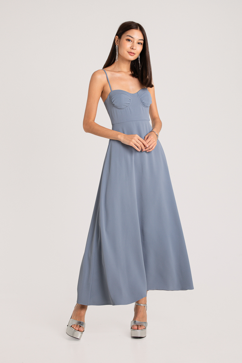 I'LL FOLLOW YOU FLOWY DRESS (BLUE)