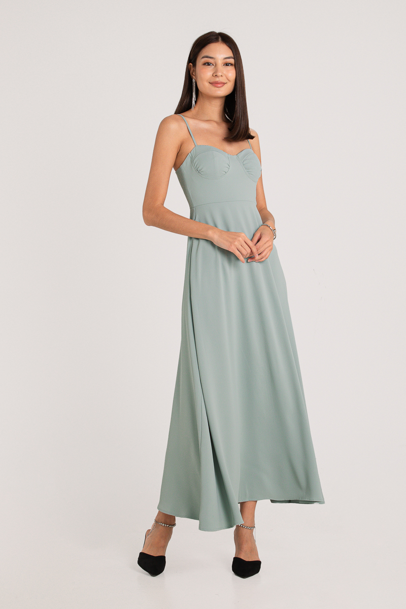 I'LL FOLLOW YOU FLOWY DRESS (SAGE)