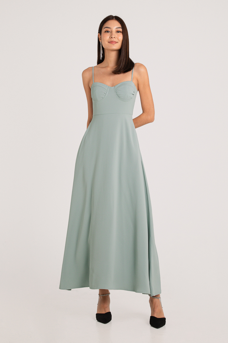 I'LL FOLLOW YOU FLOWY DRESS (SAGE)