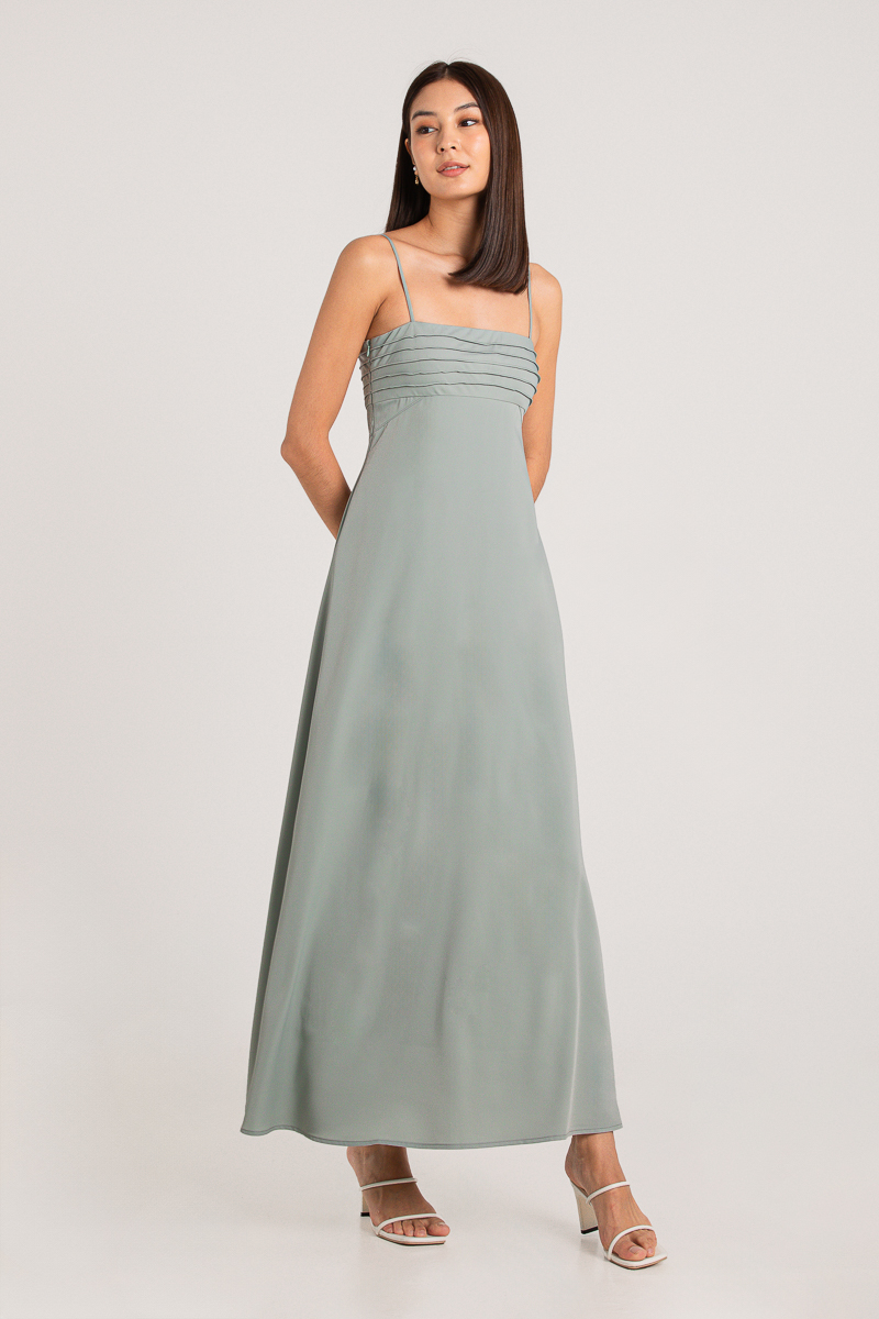 TEARS IN HEAVEN TIERED DRESS (SAGE)