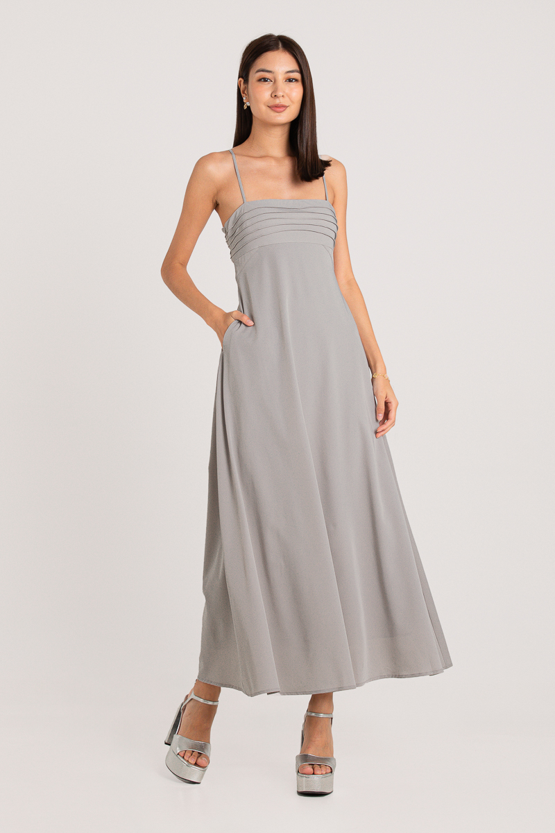 TEARS IN HEAVEN TIERED DRESS (SILVER GREY) 