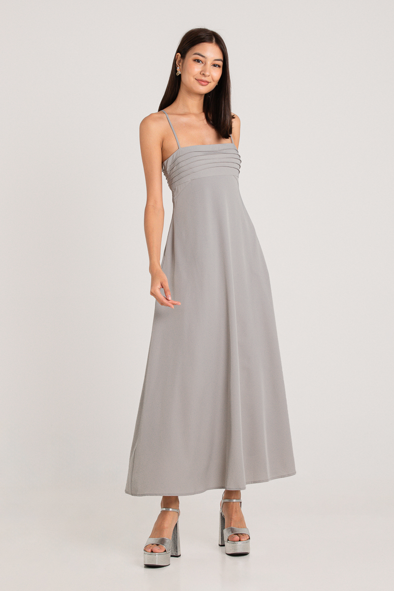 TEARS IN HEAVEN TIERED DRESS (SILVER GREY) 