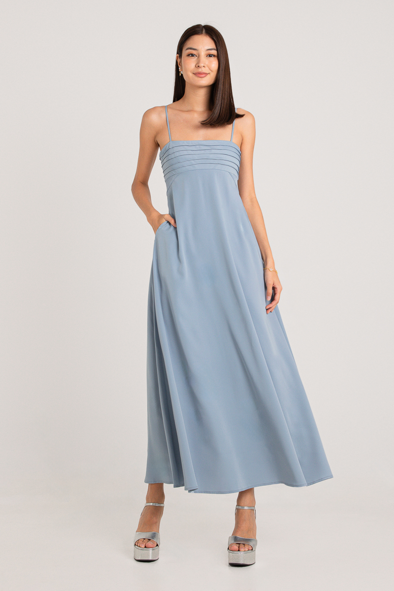 TEARS IN HEAVEN TIERED DRESS (BLUE) 