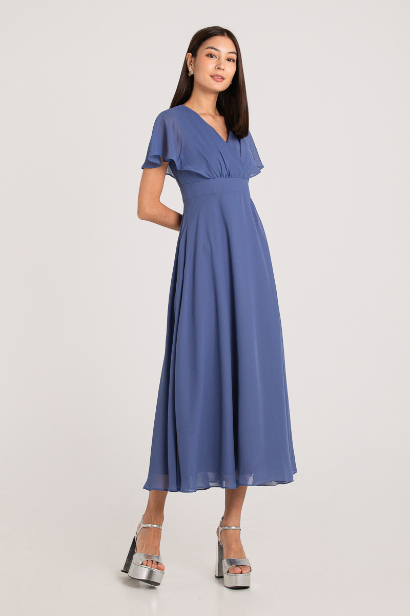 SAY YOU'LL LOVE ME SLEEVE MAXI (CORNFLOWER BLUE)