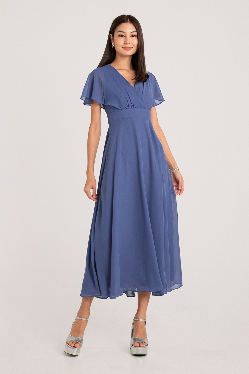 SAY YOU'LL LOVE ME SLEEVE MAXI (CORNFLOWER BLUE)