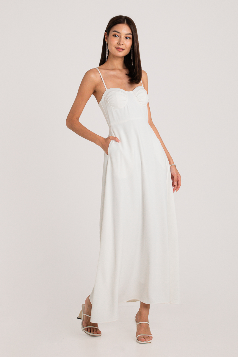 I'LL FOLLOW YOU FLOWY DRESS (WHITE)