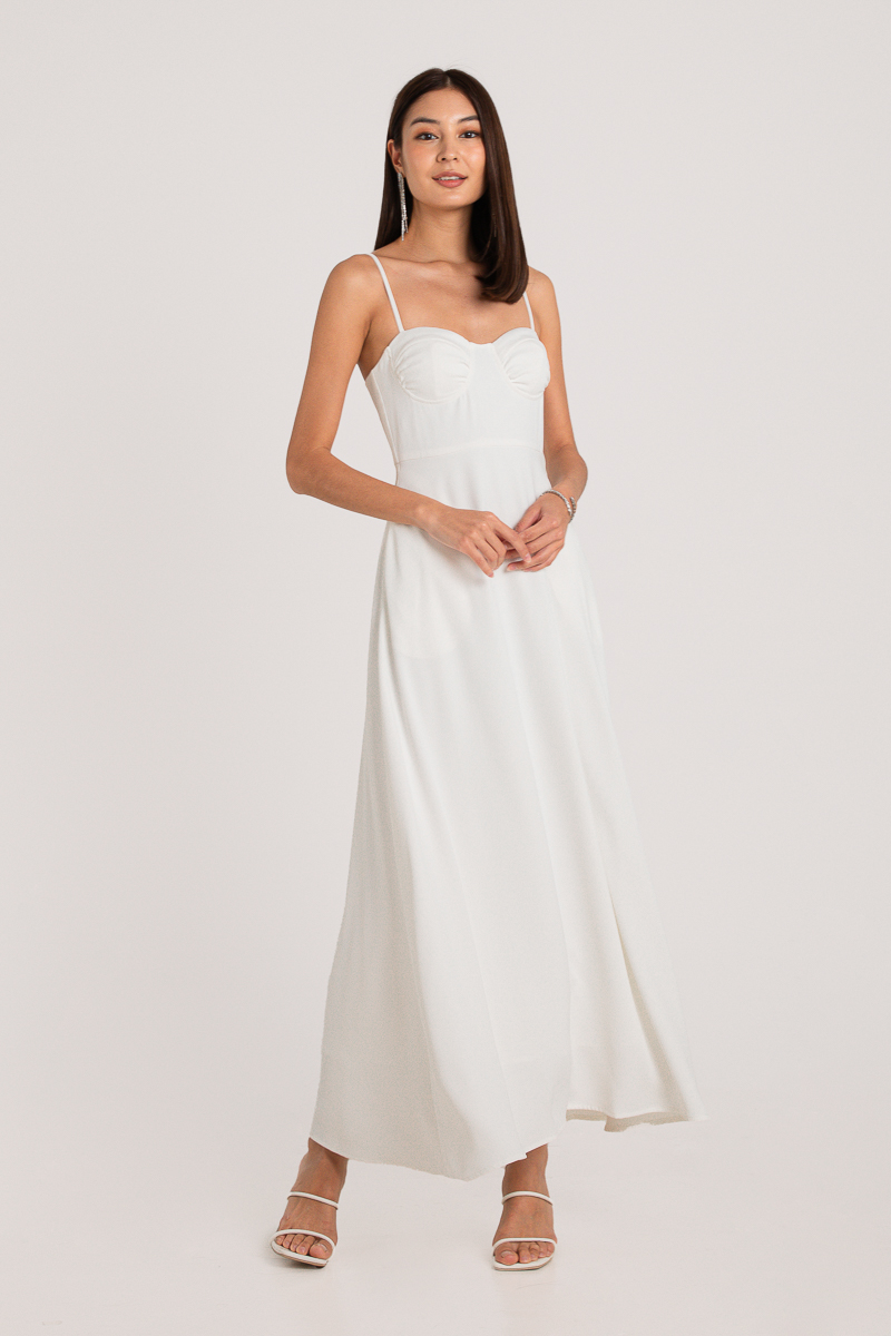 I'LL FOLLOW YOU FLOWY DRESS (WHITE)