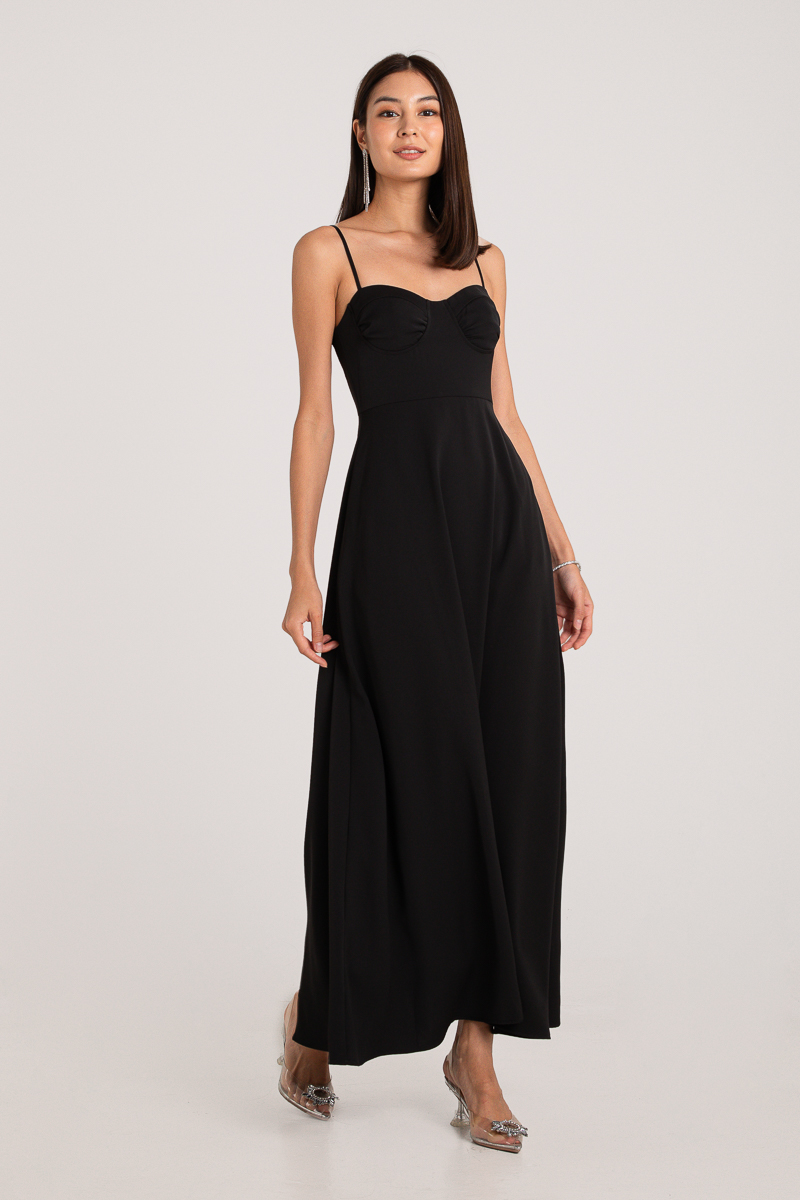 I'LL FOLLOW YOU FLOWY DRESS (BLACK) 