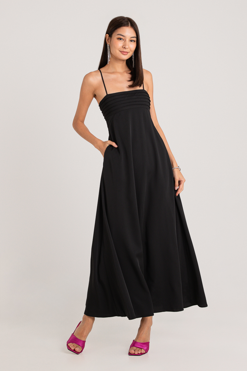 TEARS IN HEAVEN TIERED DRESS (BLACK)