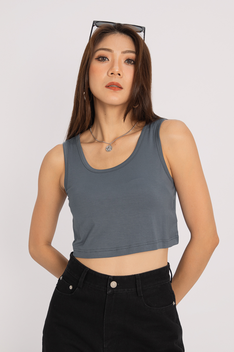 ROYS RELAXED TANK TOP (DARK GREY)