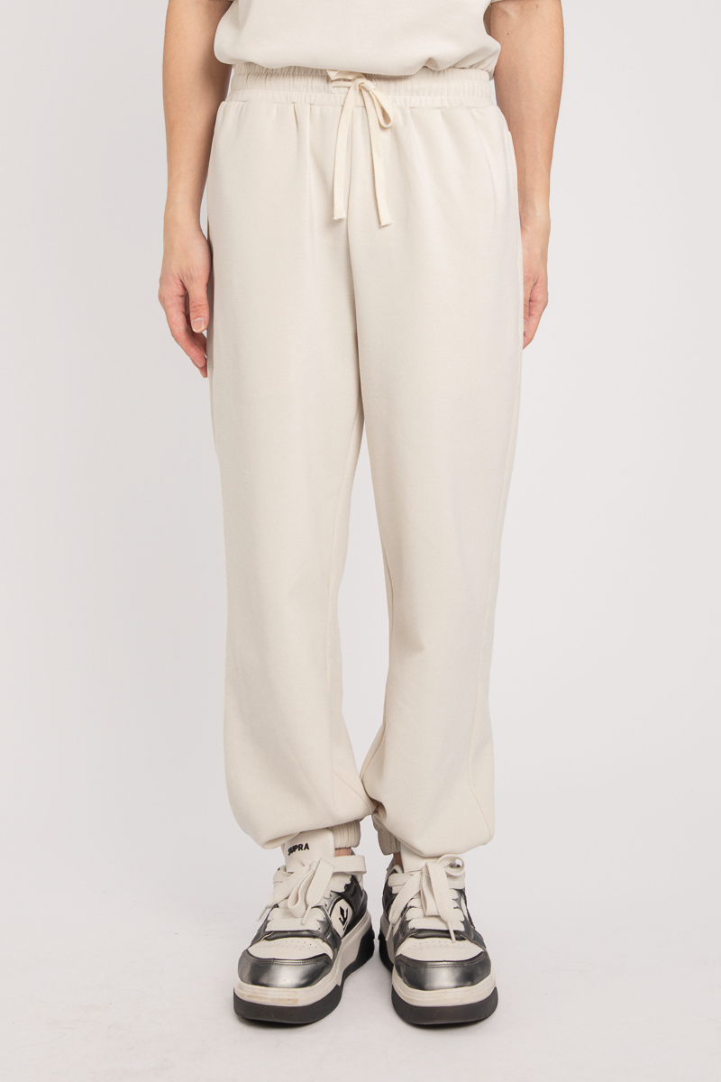 PLEAKLY CUFFED JOGGERS (BONE)