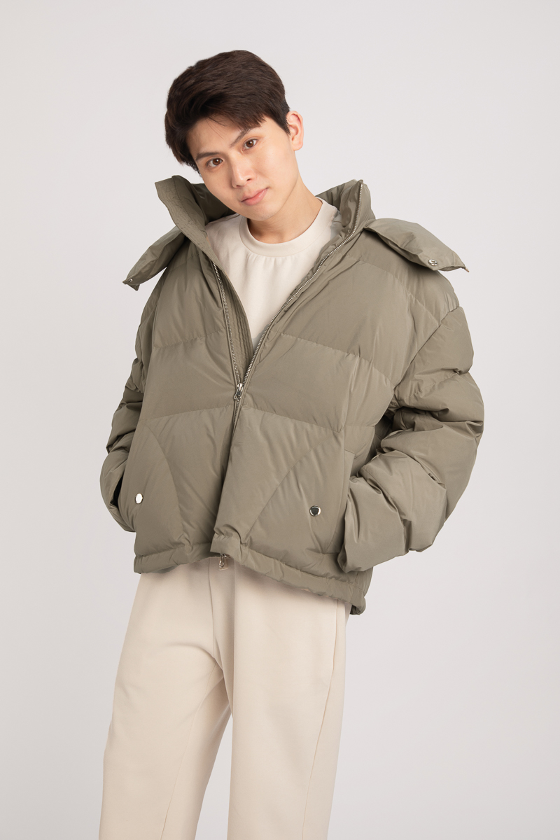 CALVIN PUFFER JACKET (DARK SAGE) 