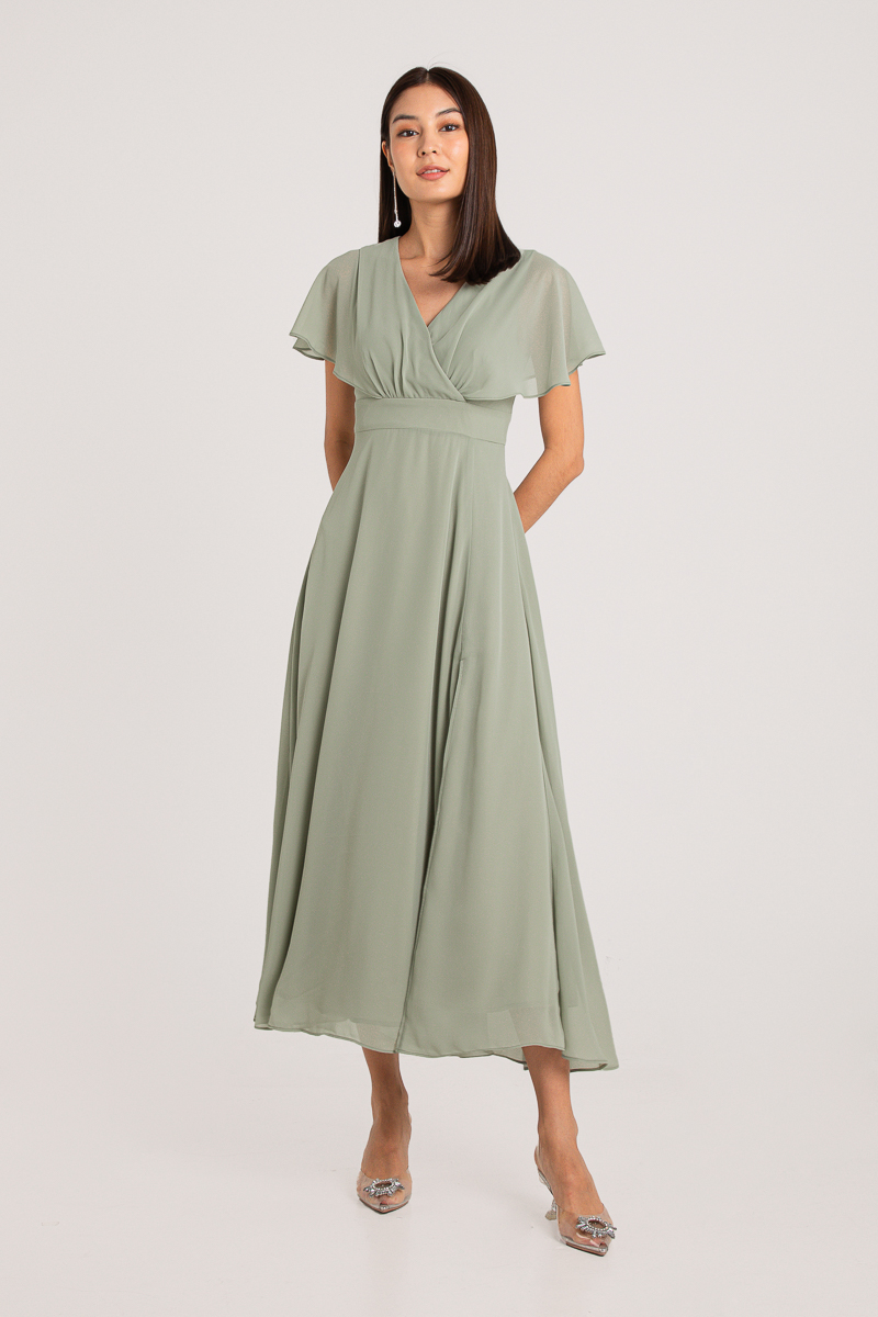 SAY YOU'LL LOVE ME SLEEVE MAXI (SAGE)