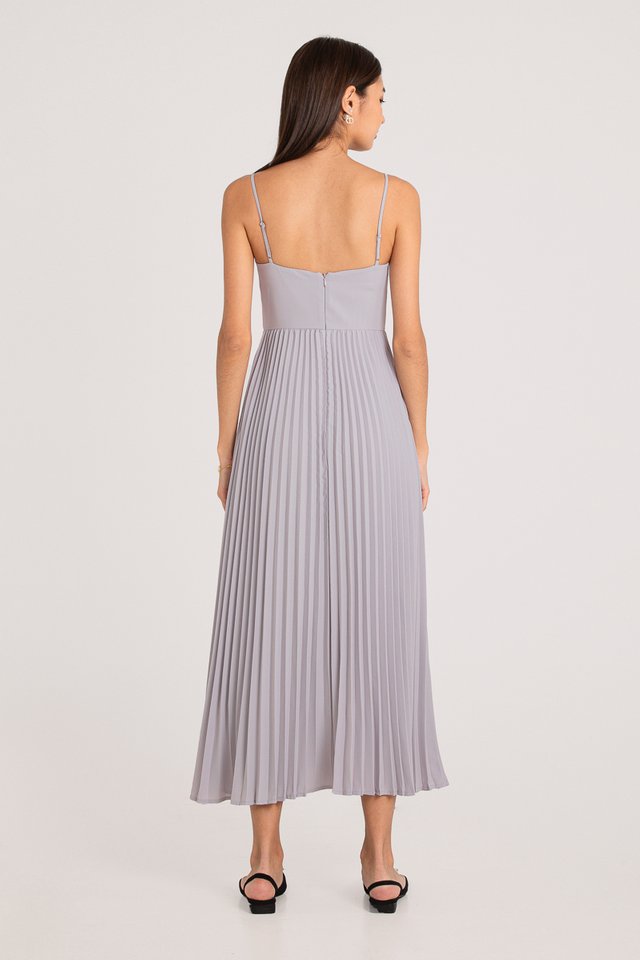 P.S I LOVE YOU PLEATED DRESS (GREY)